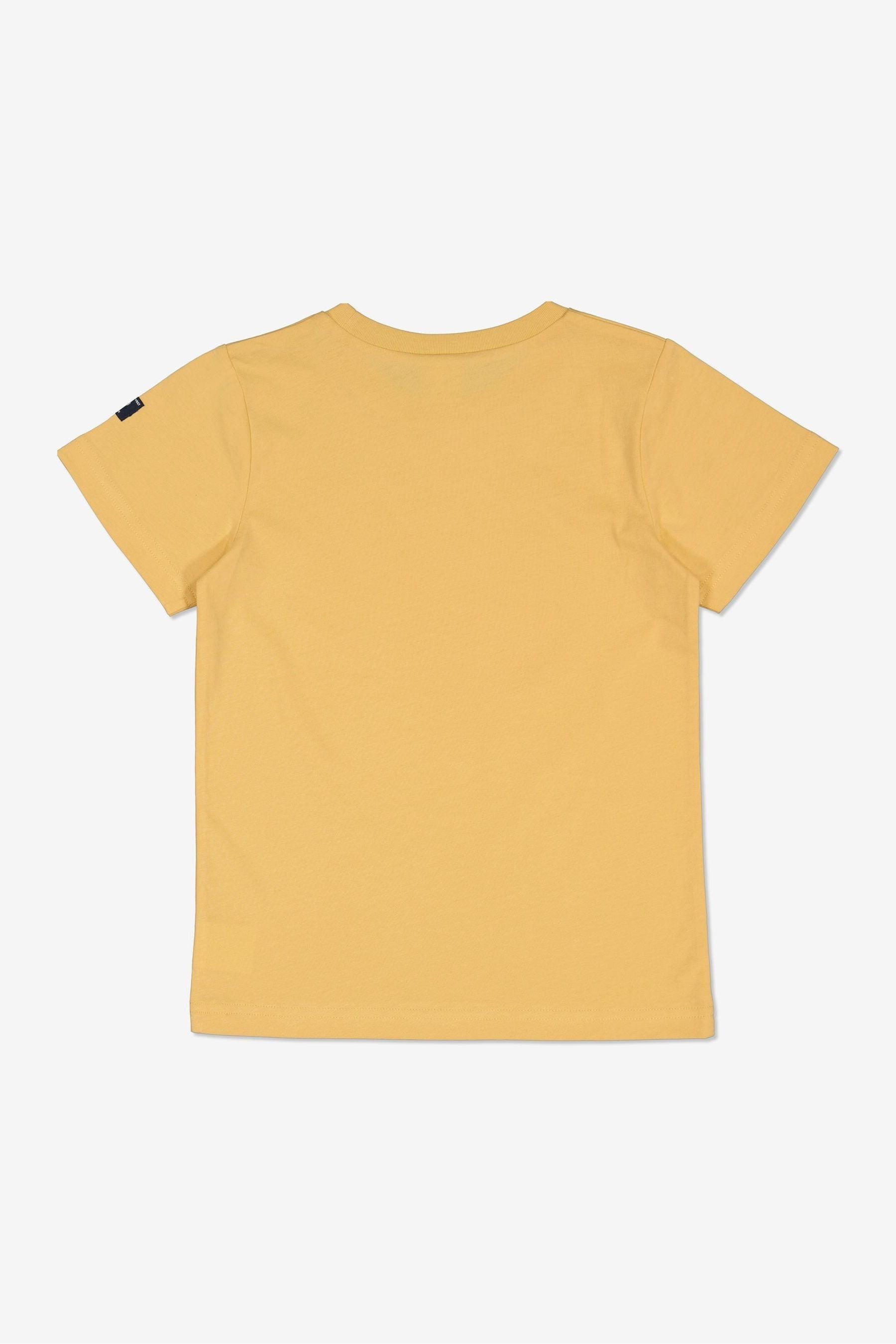 Polarn O. Pyret Yellow Organic Cotton Tractor Print T-Shirt