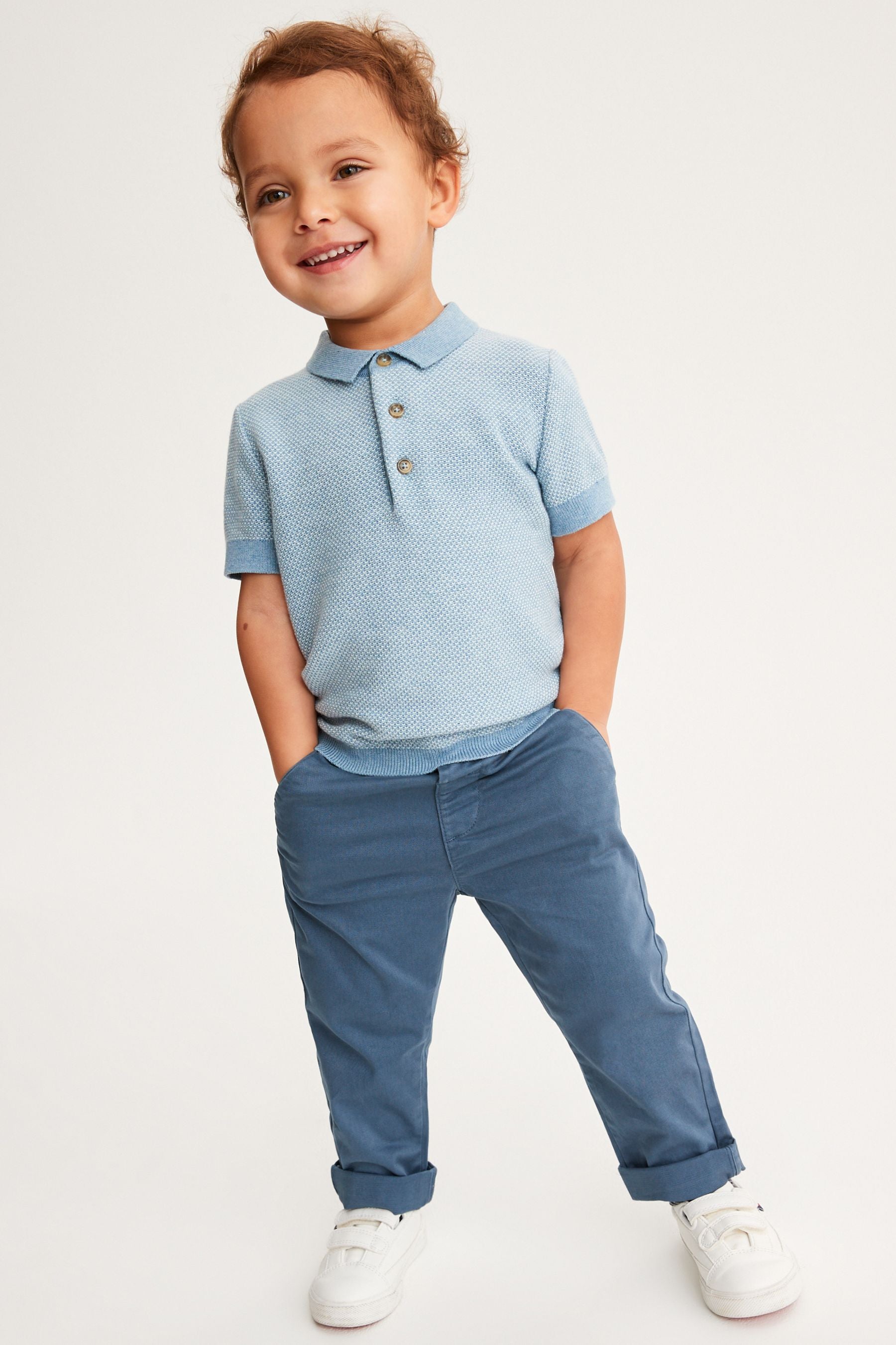 Blue Stretch Chinos Trousers (3mths-7yrs)