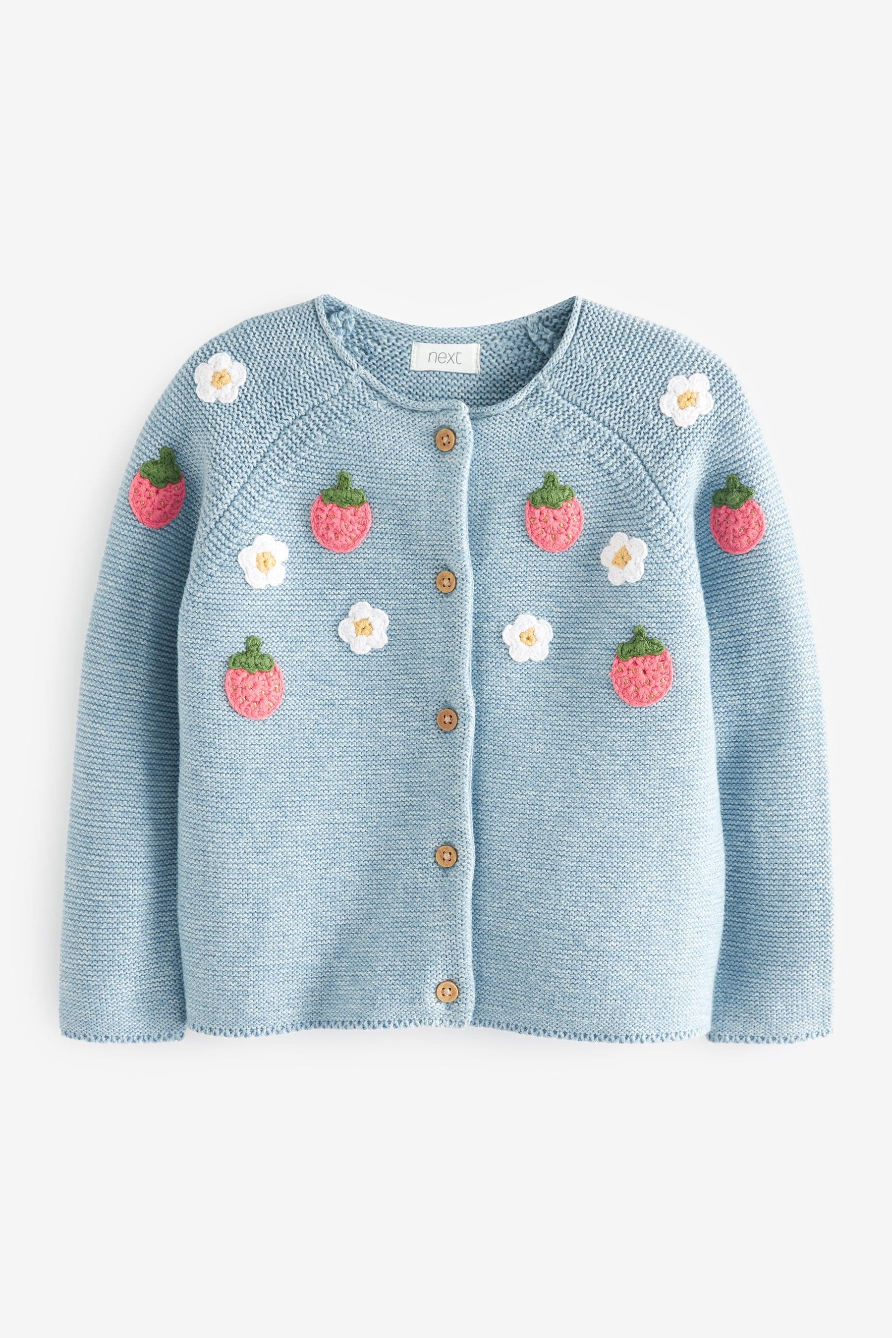 Denim Strawberry Cardigan (3mths-7yrs)