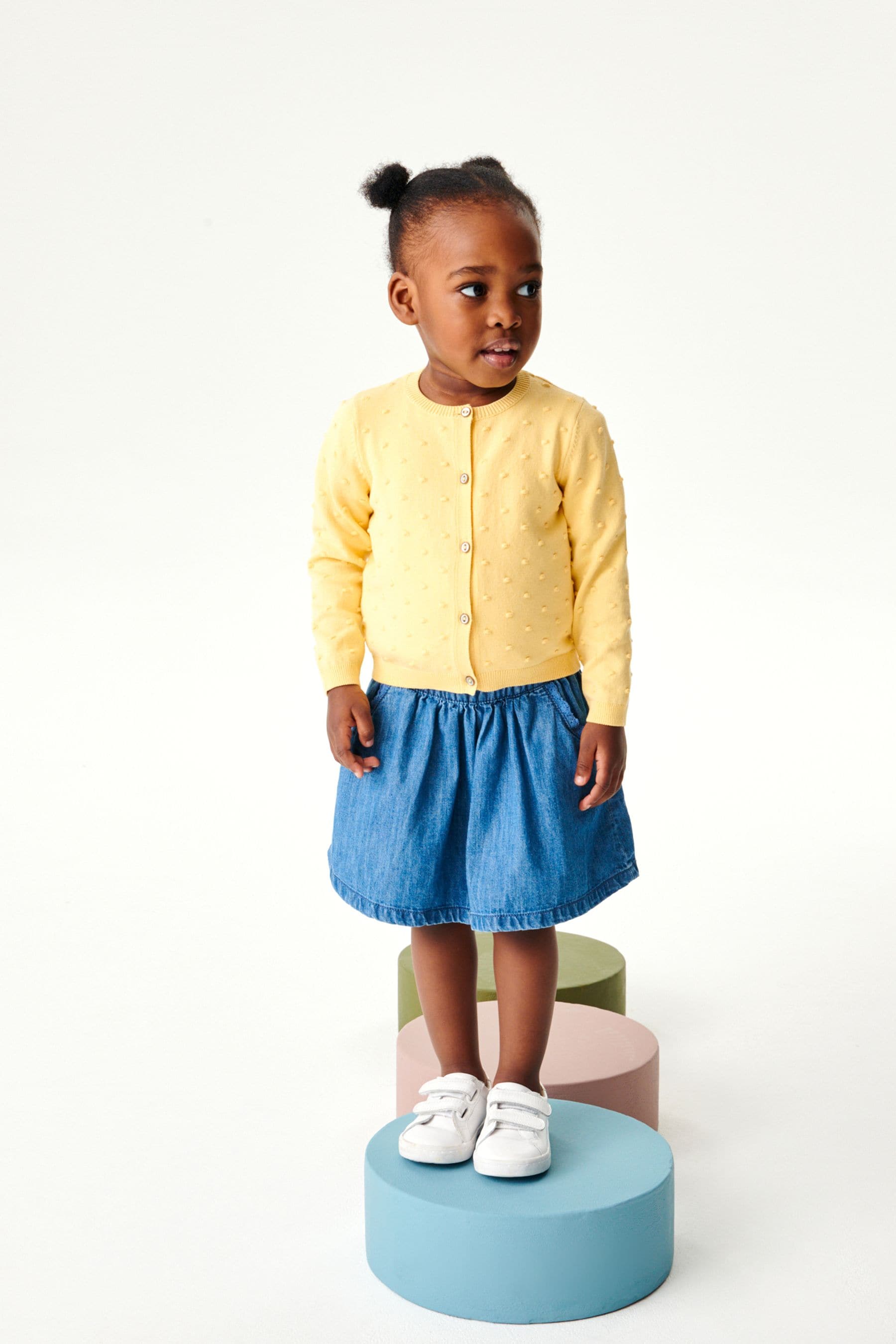 Yellow Bobble Cardigan (3mths-10yrs)