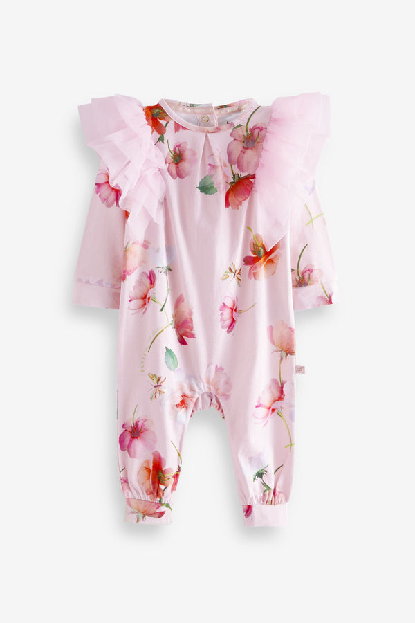 Pink Baker by Ted Baker Pink Organza Frill Romper