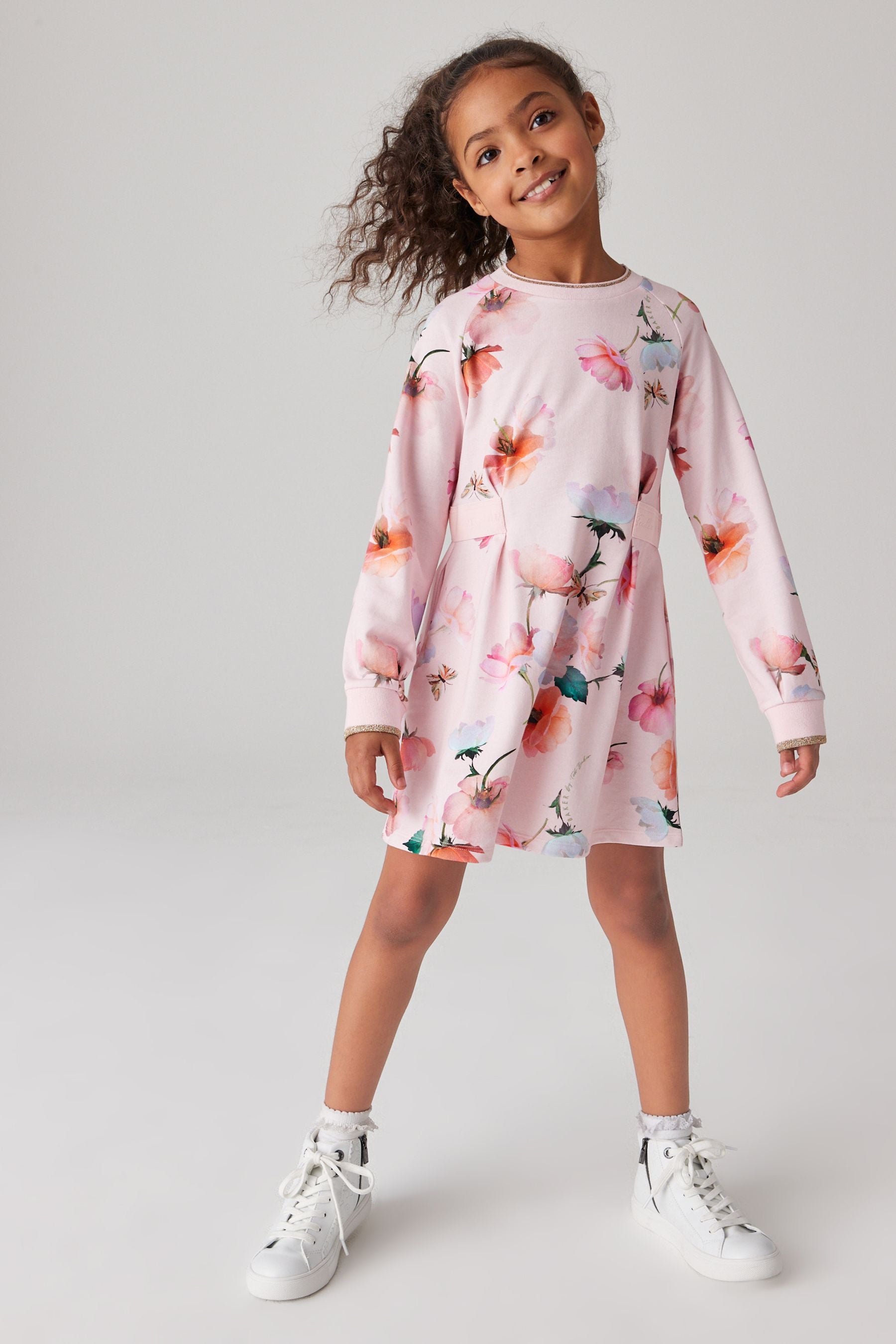 Pink Baker by Ted Baker Floral Sweat Dress