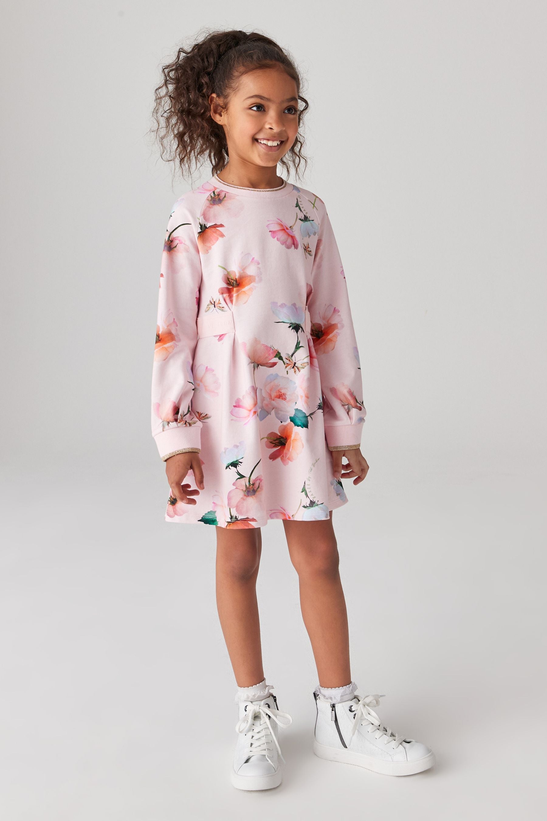 Pink Baker by Ted Baker Floral Sweat Dress