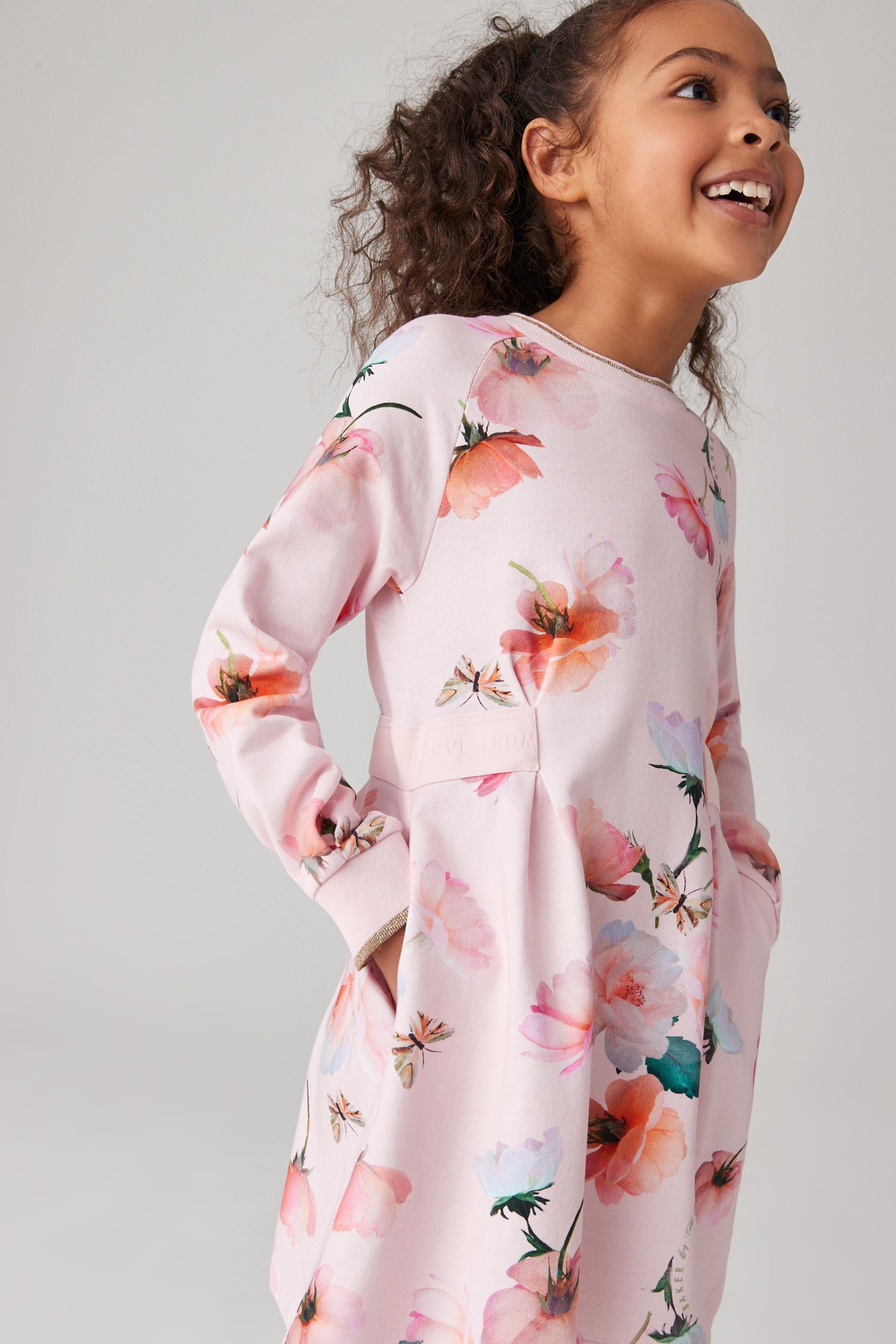 Pink Baker by Ted Baker Floral Sweat Dress