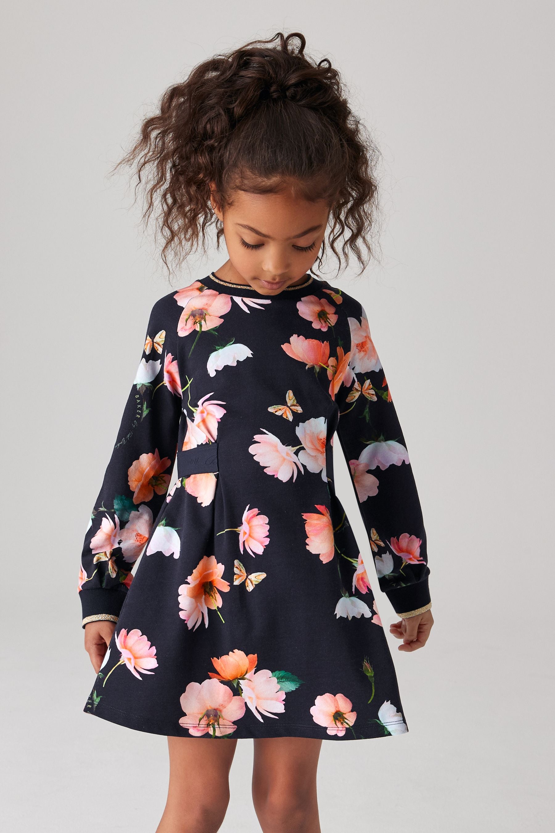 Navy Baker by Ted Baker Floral Sweat Dress