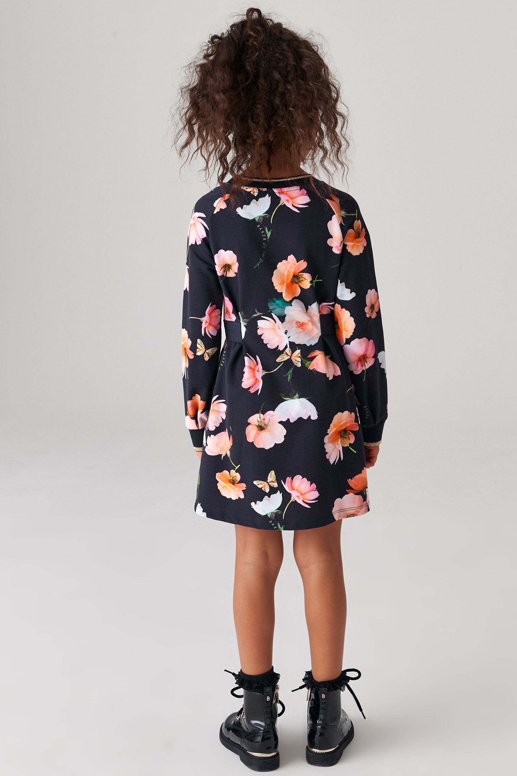 Navy Baker by Ted Baker Floral Sweat Dress