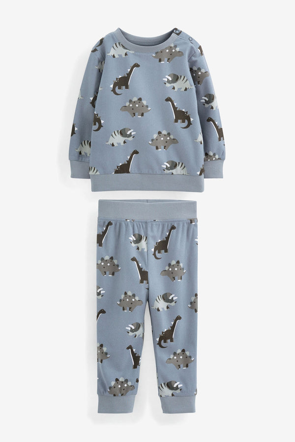 Blue Dinosaur Cosy Fleece Pyjamas (9mths-8yrs)