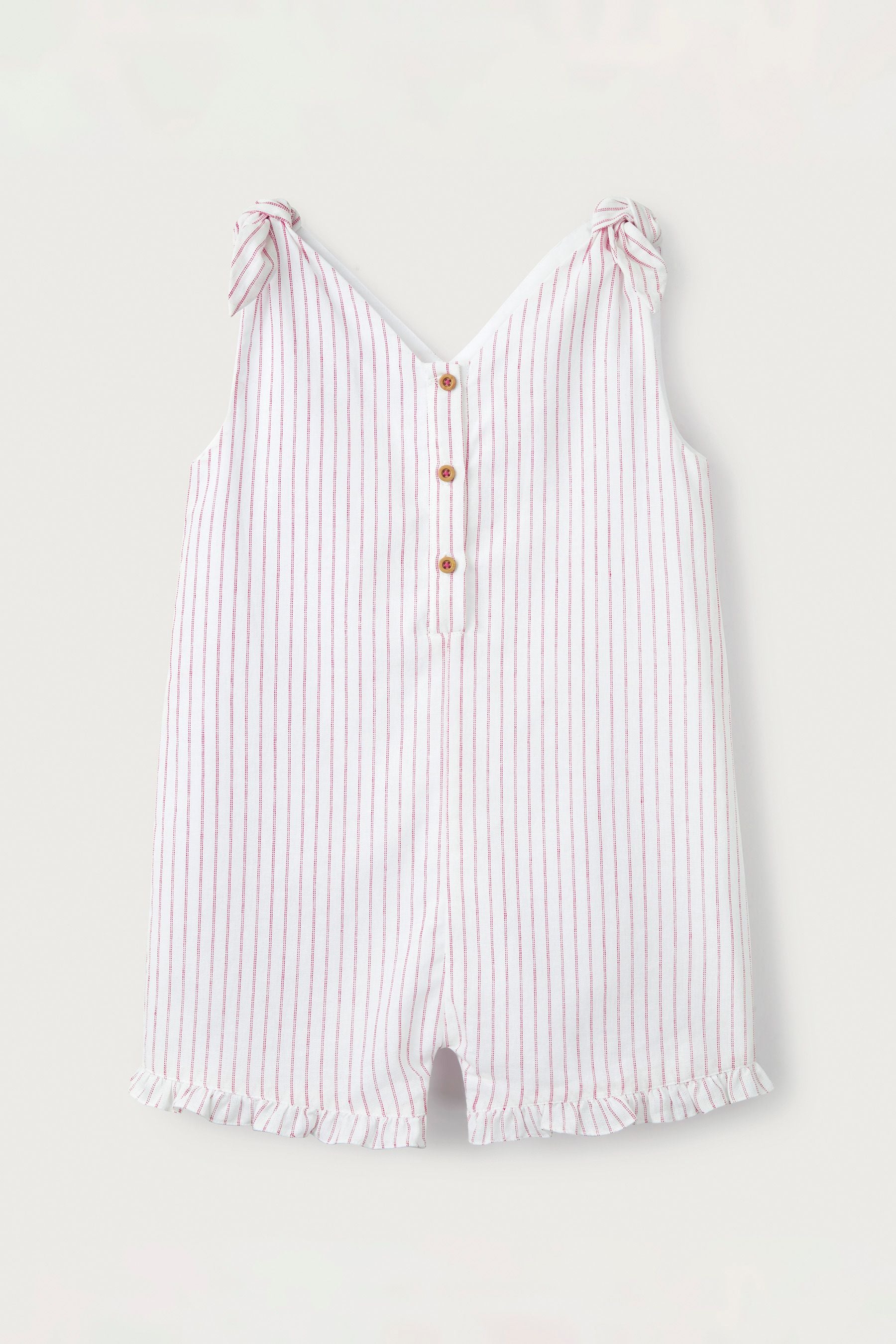 The White Company Red Tie Shoulder Playsuit