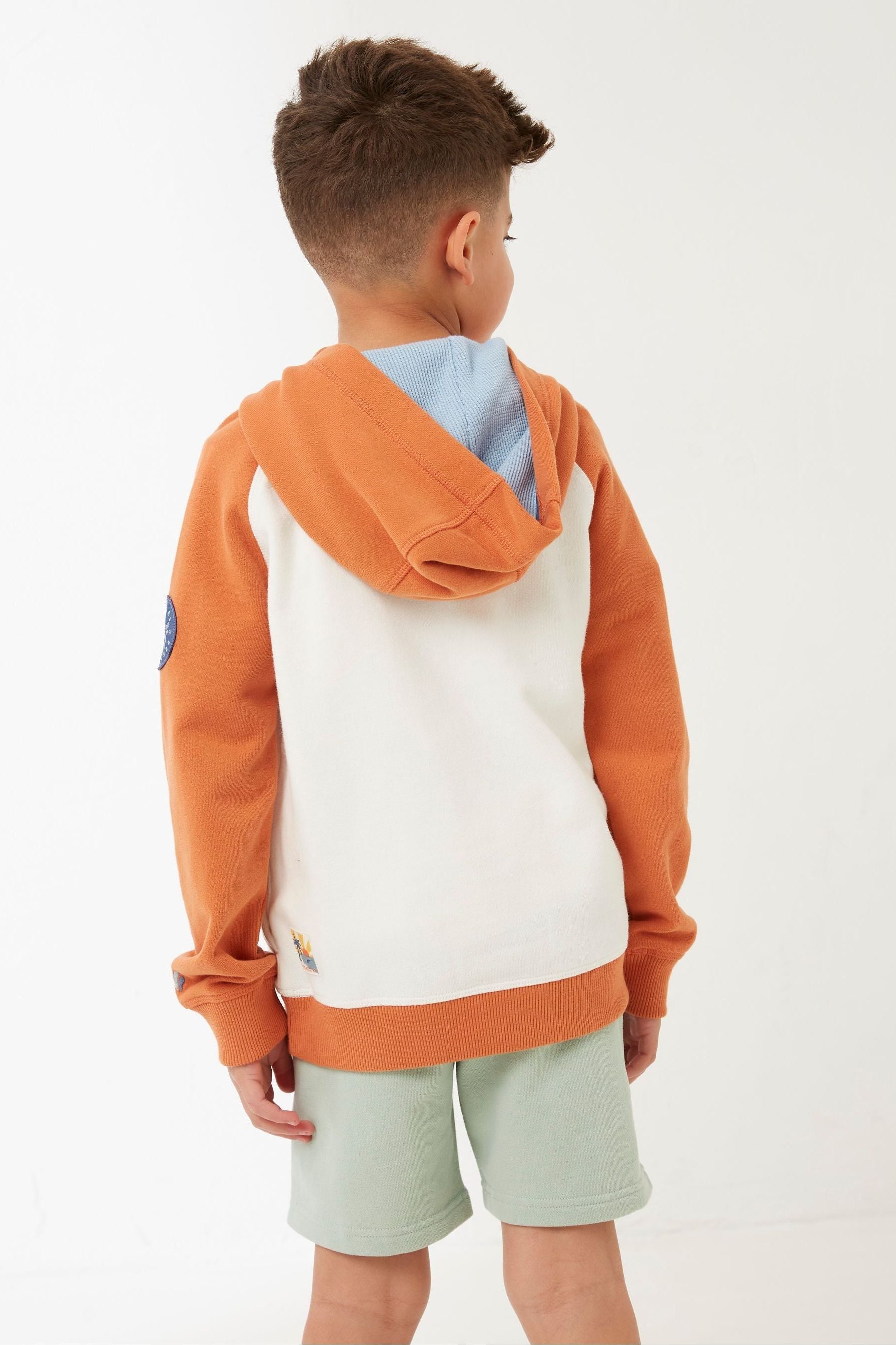 FatFace Orange Chase The Surf Popover Hoodie