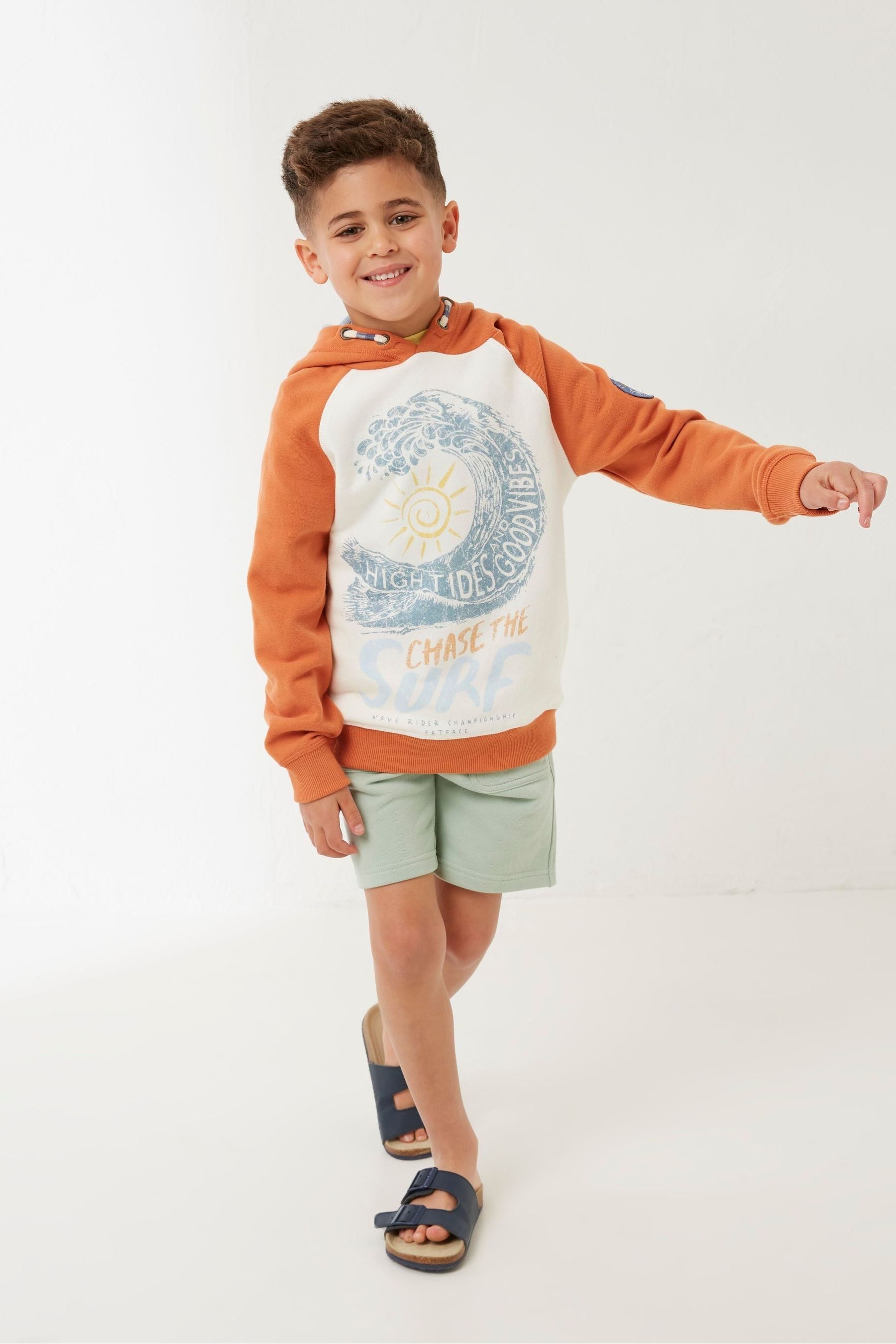 FatFace Orange Chase The Surf Popover Hoodie