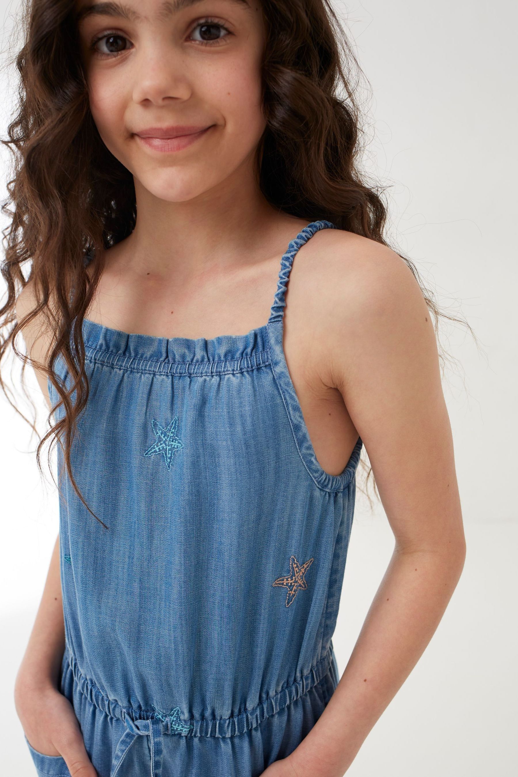 FatFace Blue Kari Star Playsuit