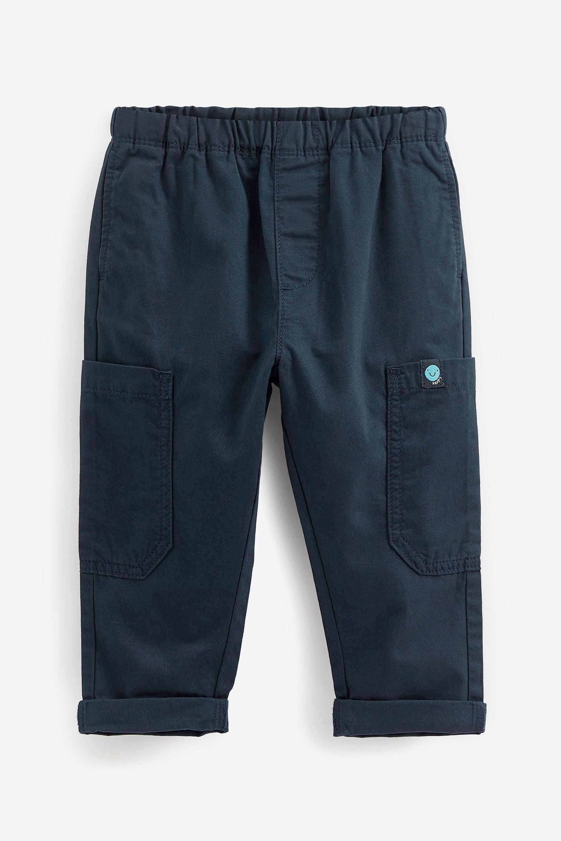 Navy Blue Side Pocket Pull-On Trousers (3mths-7yrs)