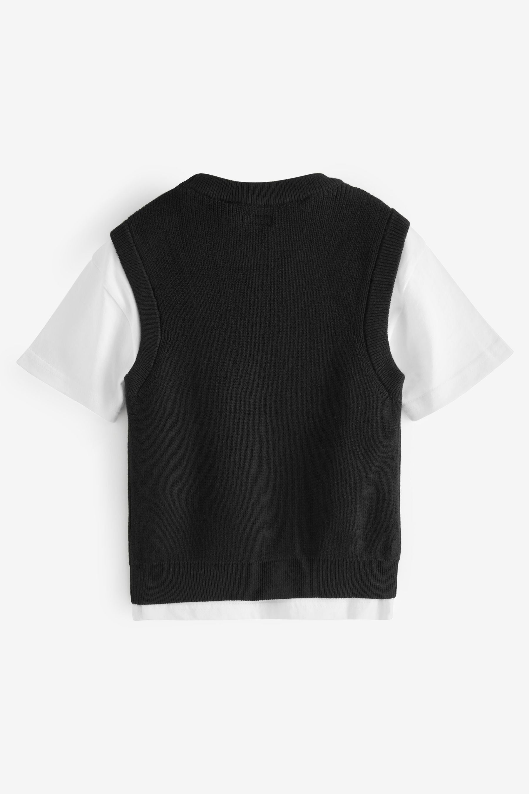 Black Knitted Tank Jumper (3mths-7yrs)