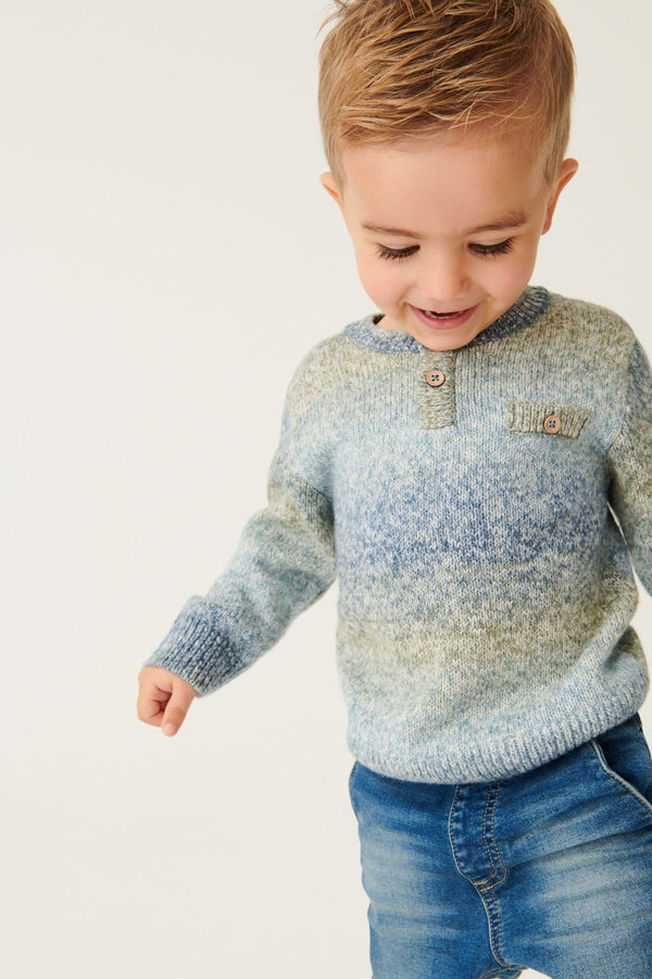 Blue Ombre Knitted Jumper (3mths-7yrs)