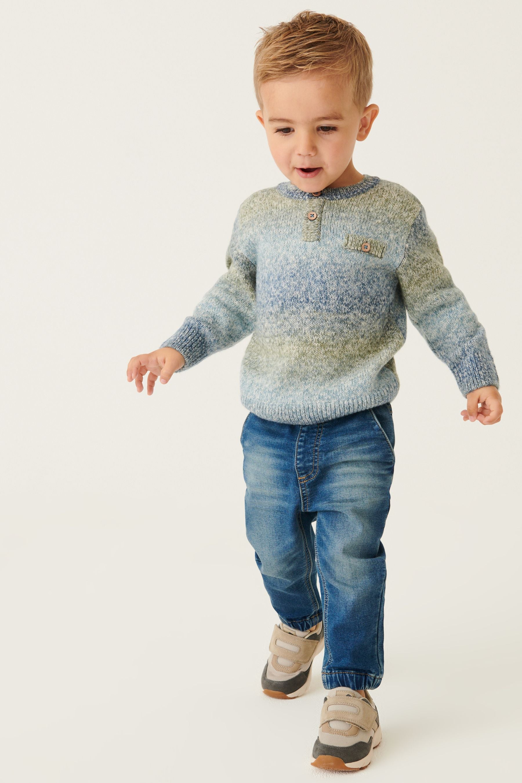 Blue Ombre Knitted Jumper (3mths-7yrs)