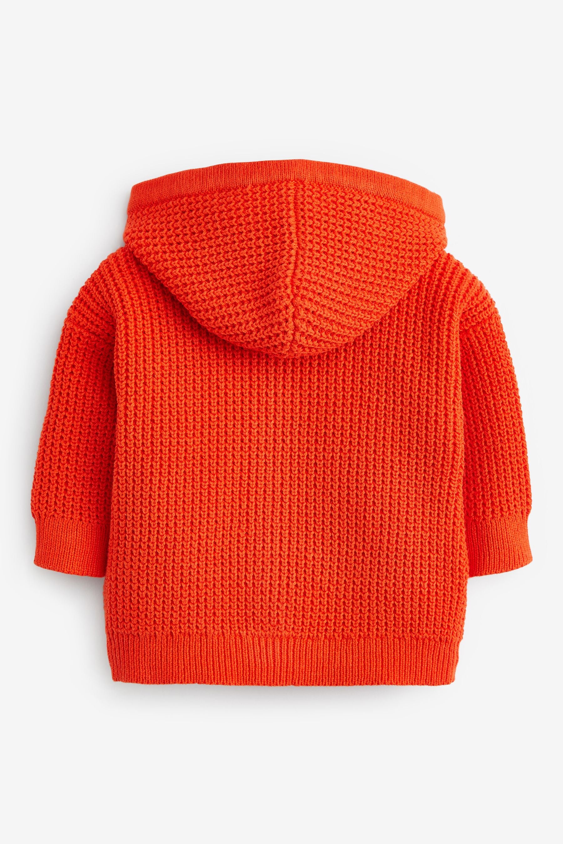 Orange Knitted Zip Through Hoodie (3mths-7yrs)