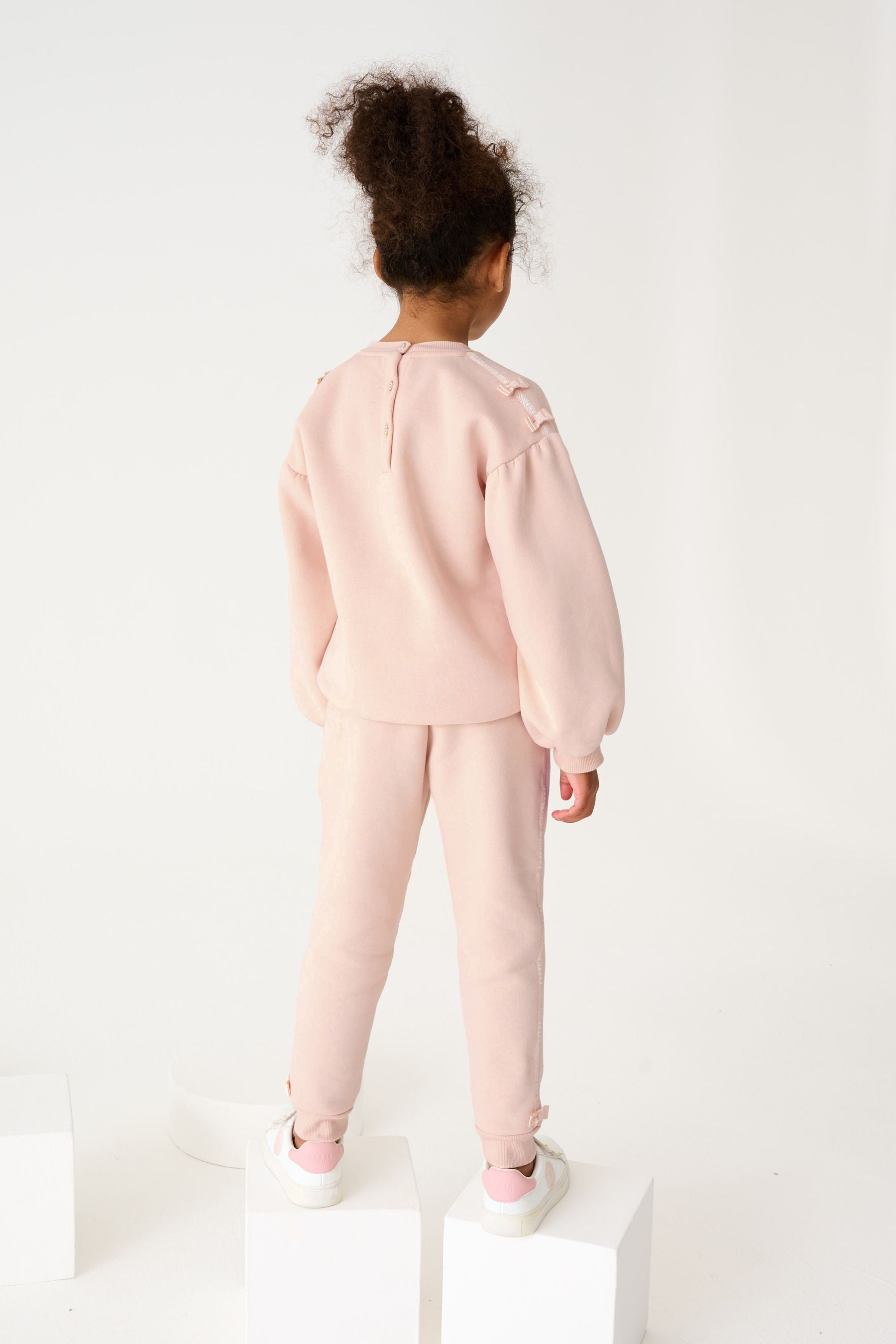 Pink Baker by Ted Baker (0-6yrs) Bow Sweater and Joggers Set