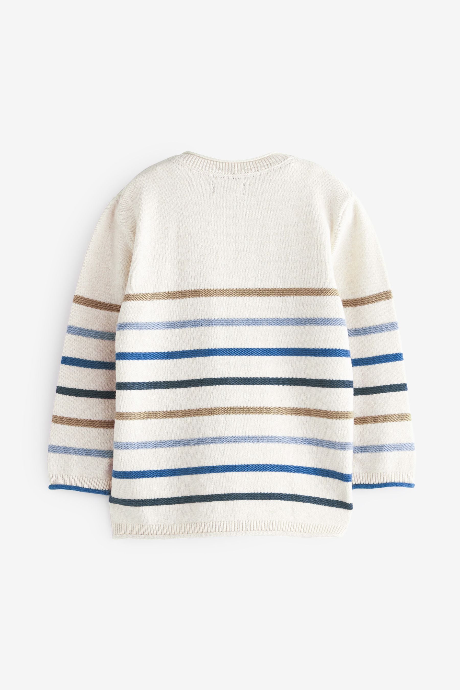 Ecru Cream Henley Button Neck Jumper (3mths-7yrs)