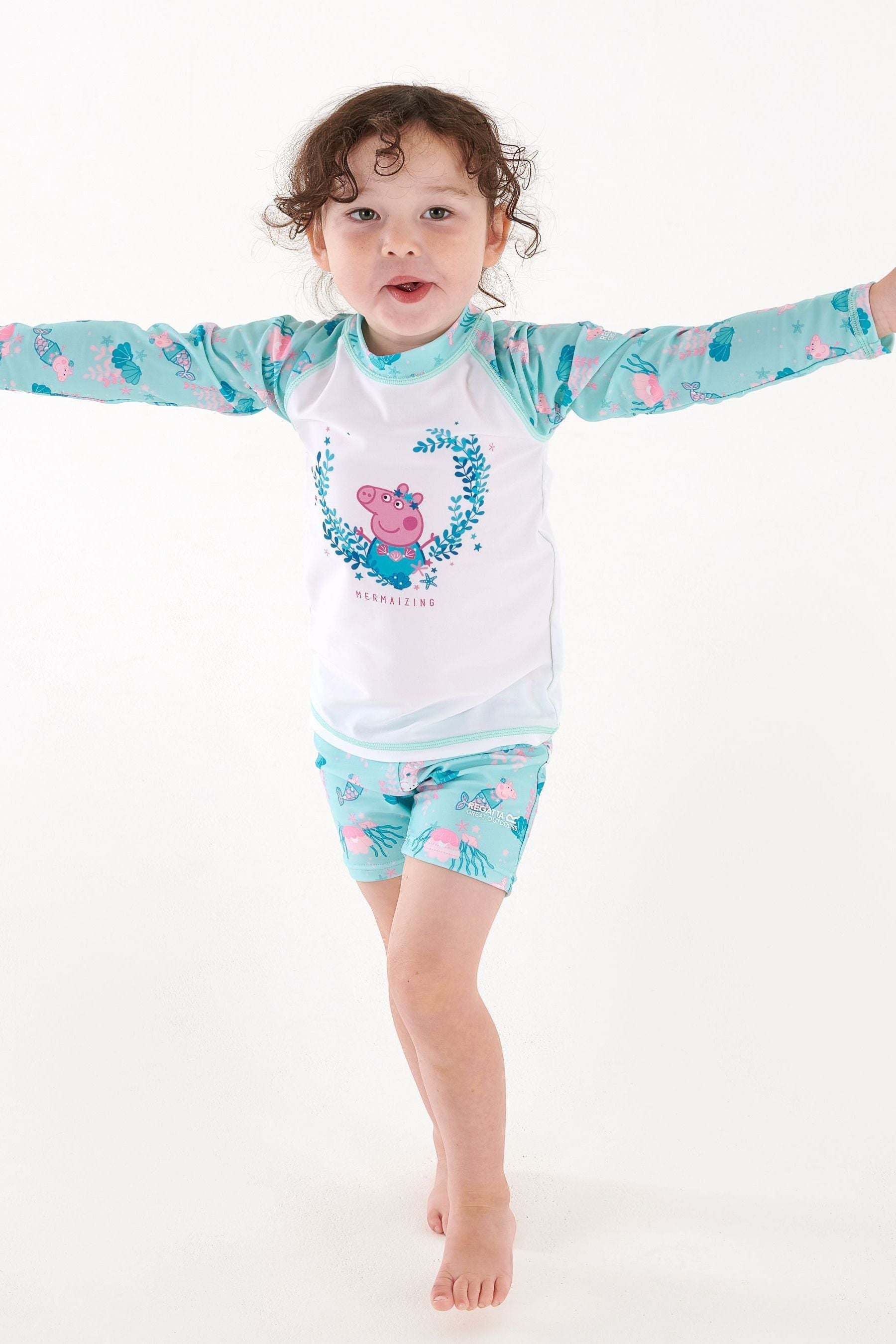 Blue Regatta Blue Peppa Pig Rash Suit Set