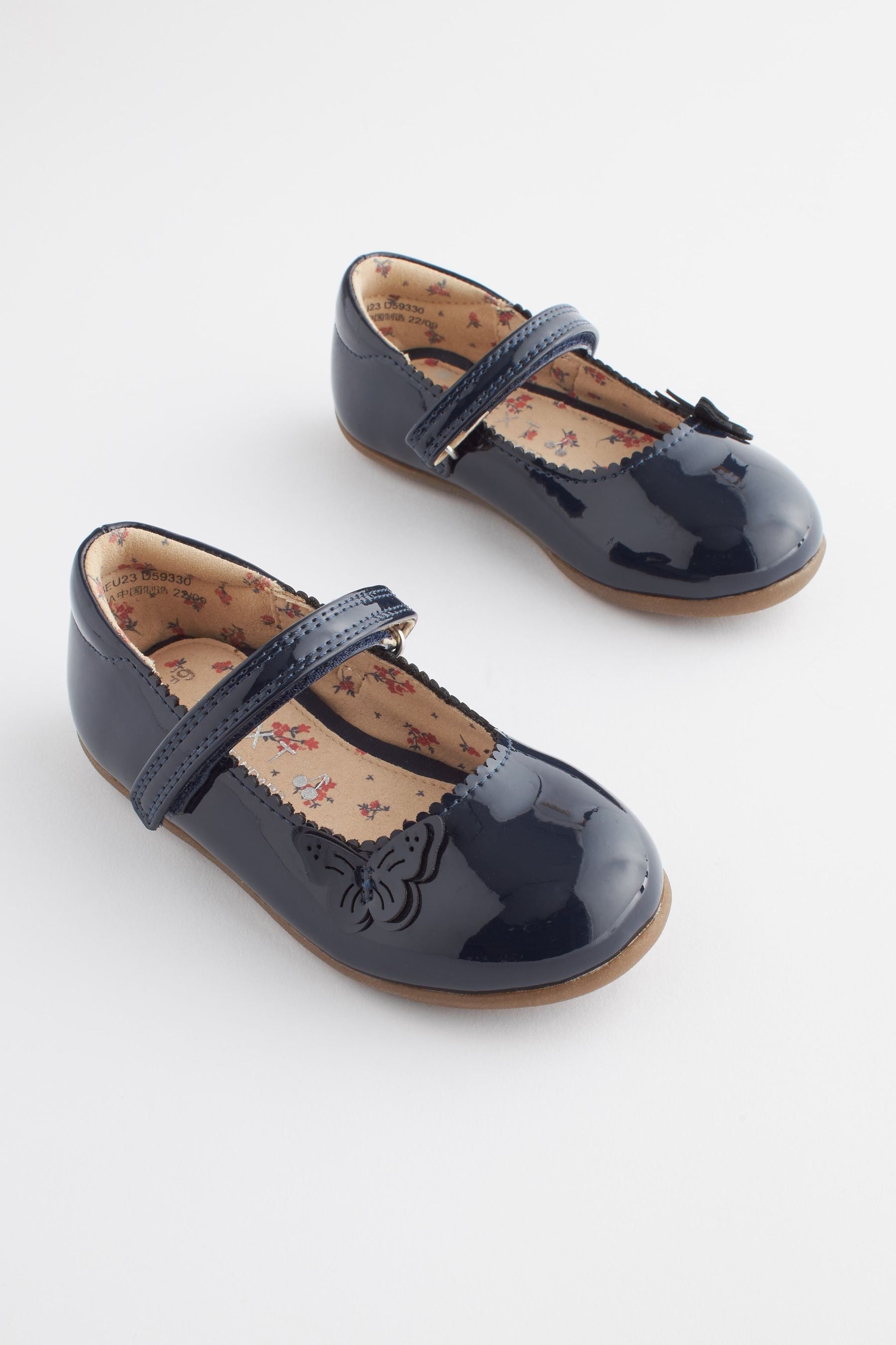 Navy Butterfly Mary Jane Shoes