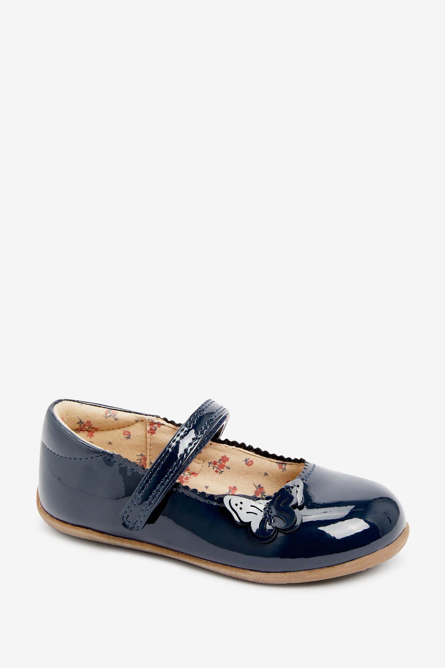 Navy Butterfly Mary Jane Shoes