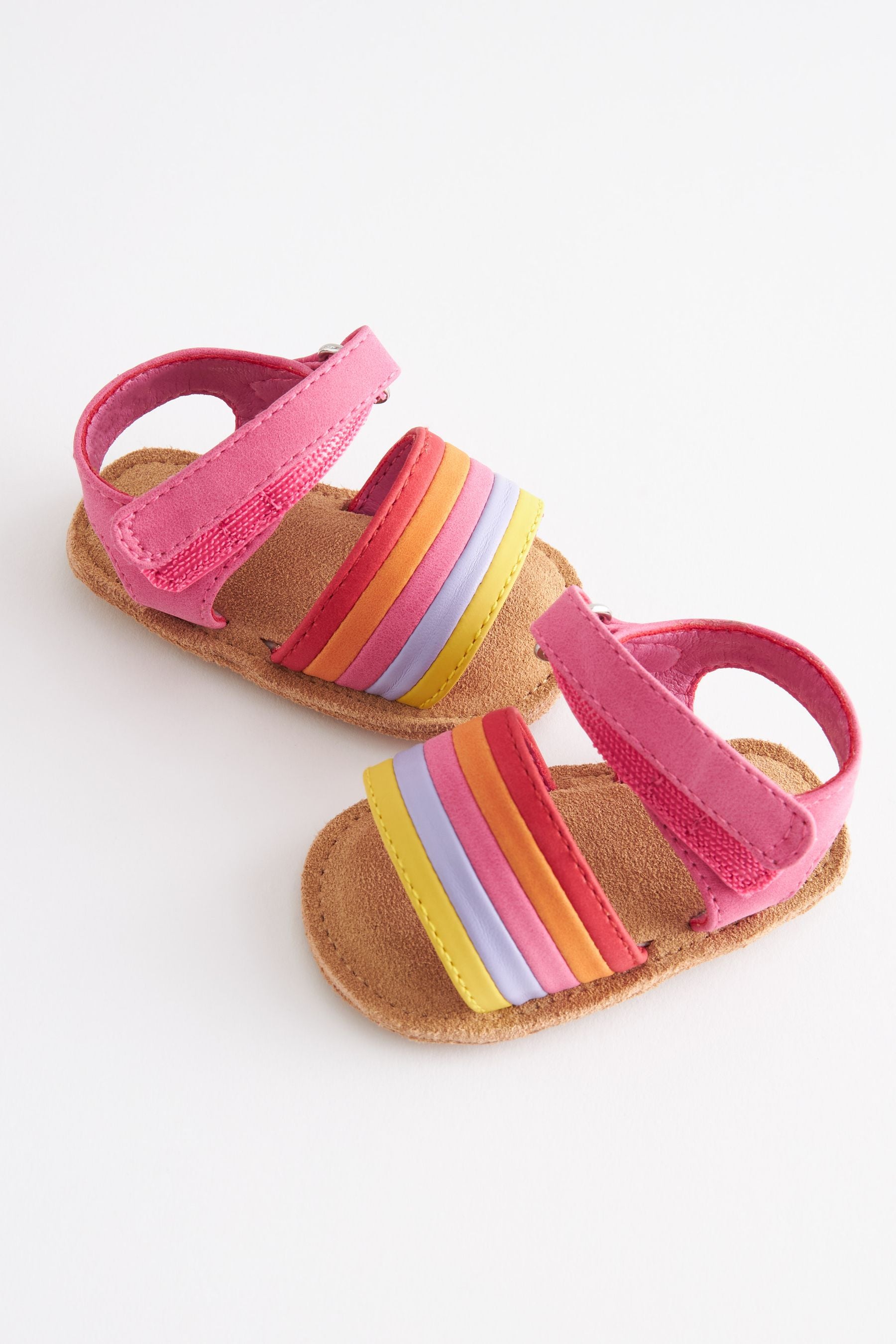 Pastel Rainbow Baby Ankle Strap Sandals (0-18mths)