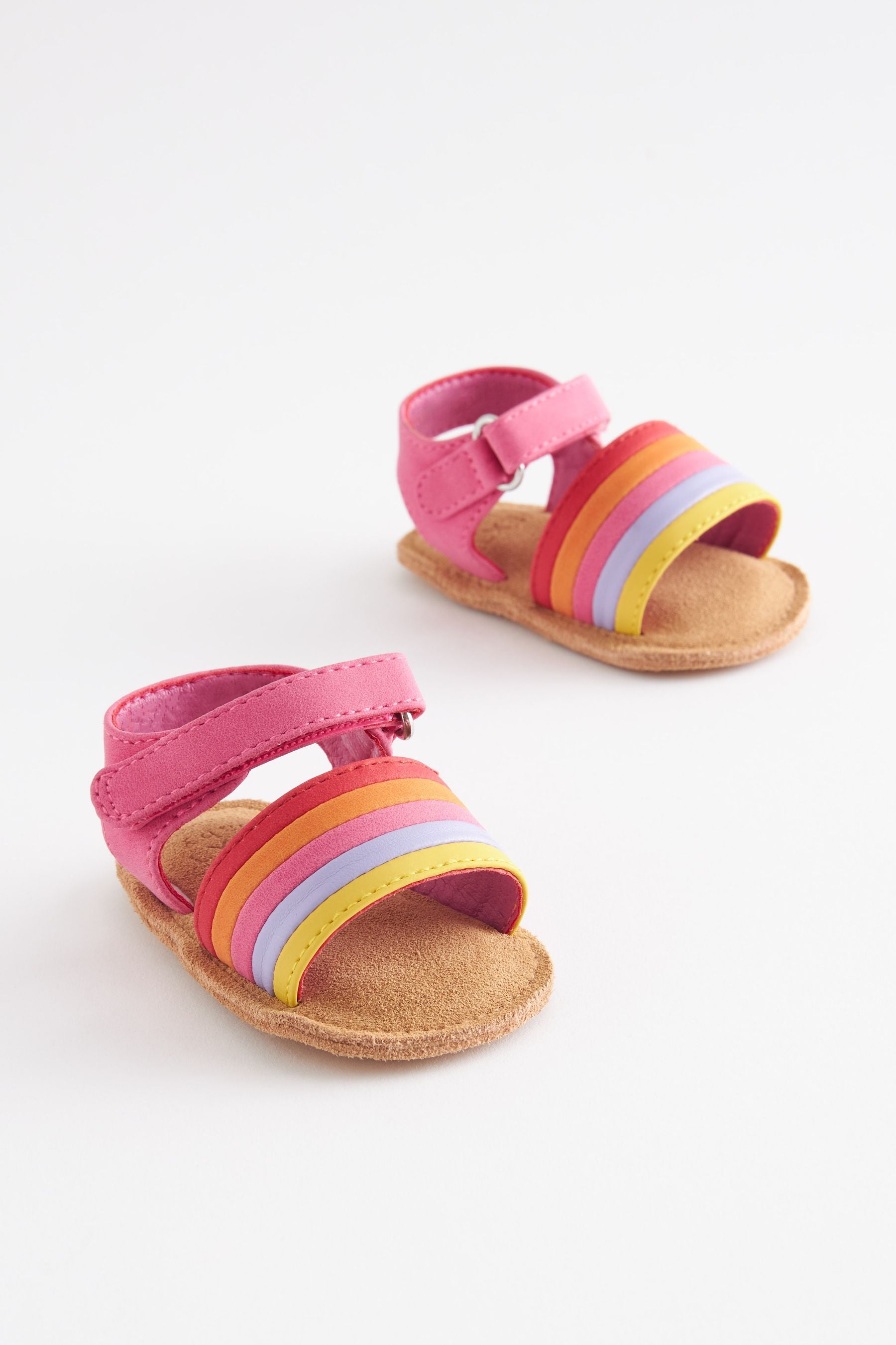 Pastel Rainbow Baby Ankle Strap Sandals (0-18mths)