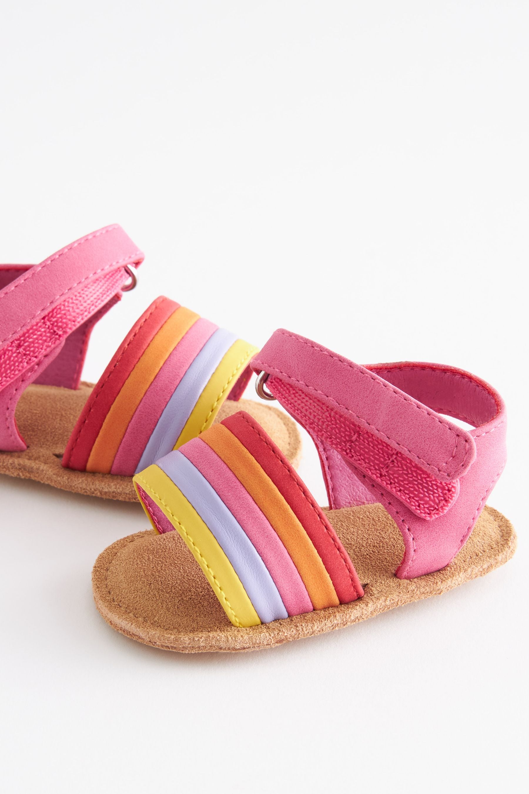 Pastel Rainbow Baby Ankle Strap Sandals (0-18mths)