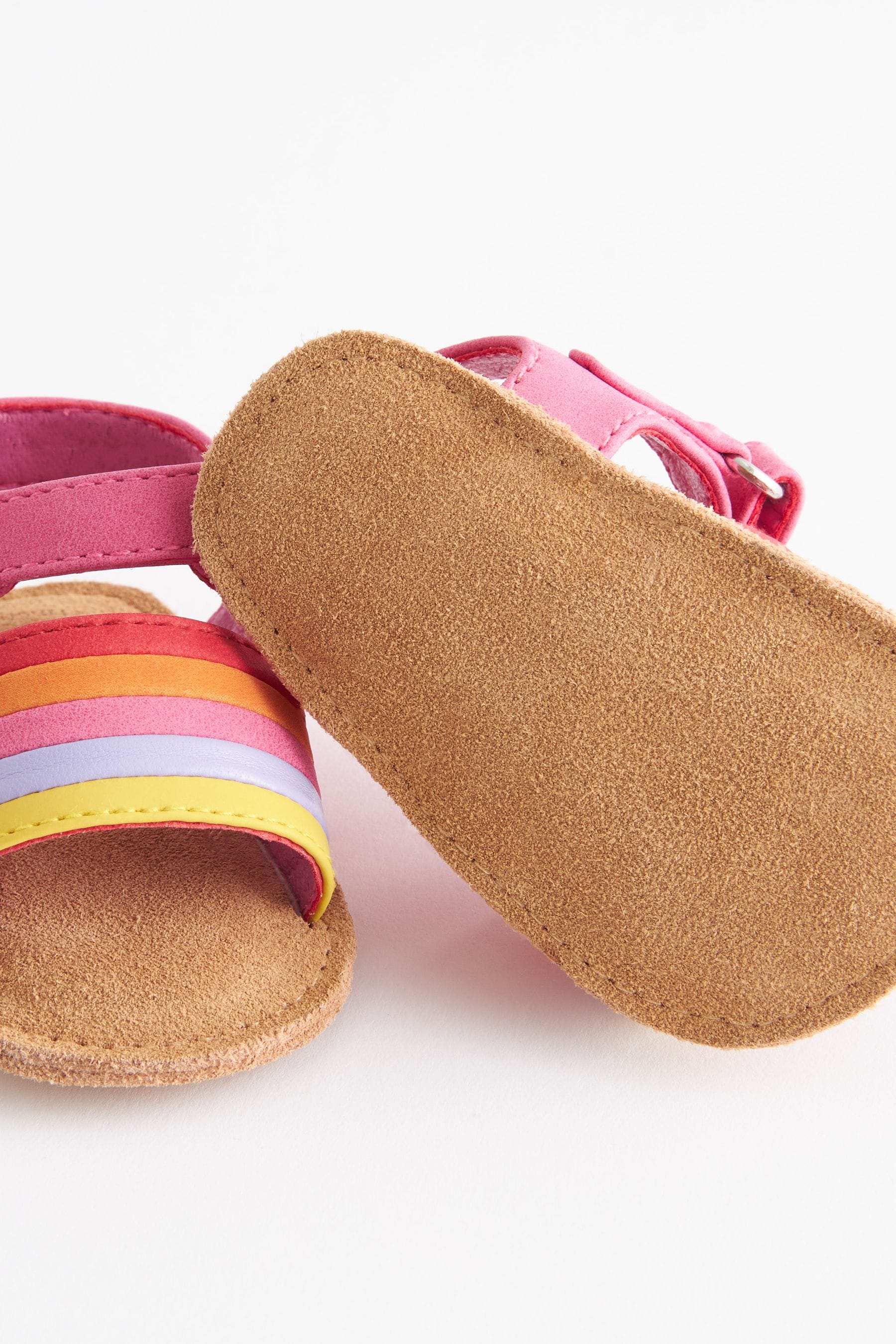 Pastel Rainbow Baby Ankle Strap Sandals (0-18mths)