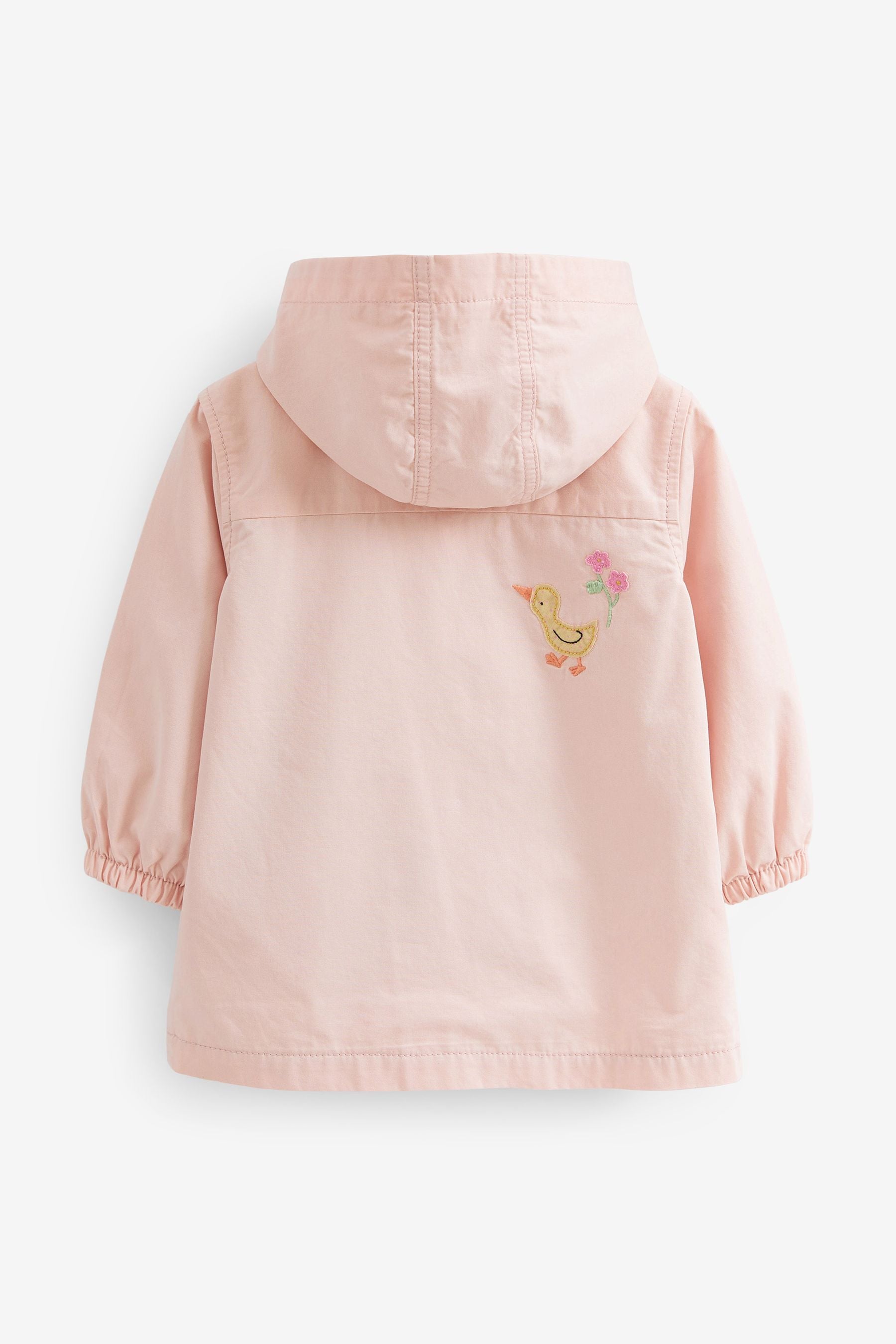 Pink Cotton Embroidered Mac (3mths-7yrs)