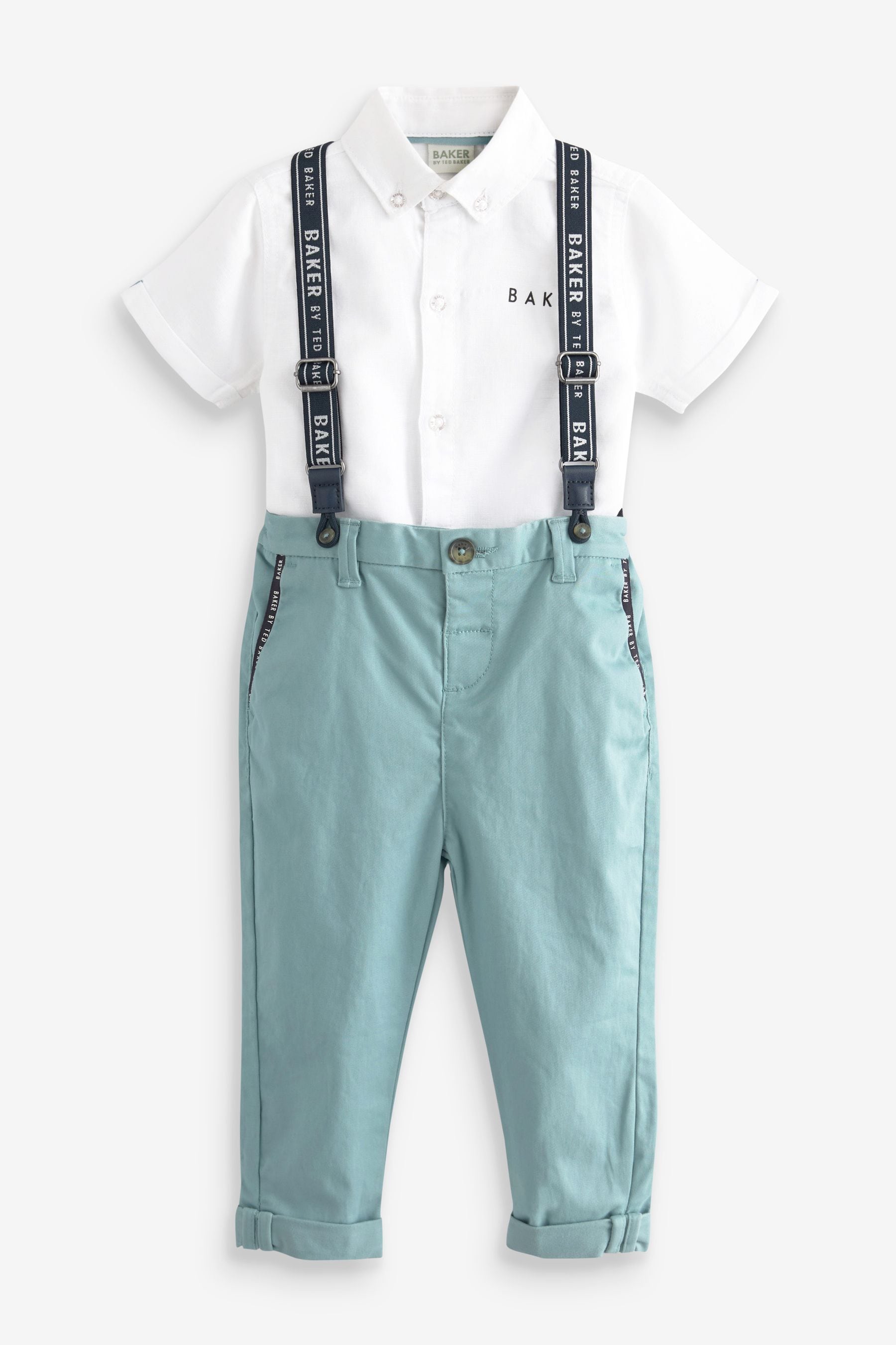 Blue Baker by Ted Baker Shirt, Chino and Braces Set