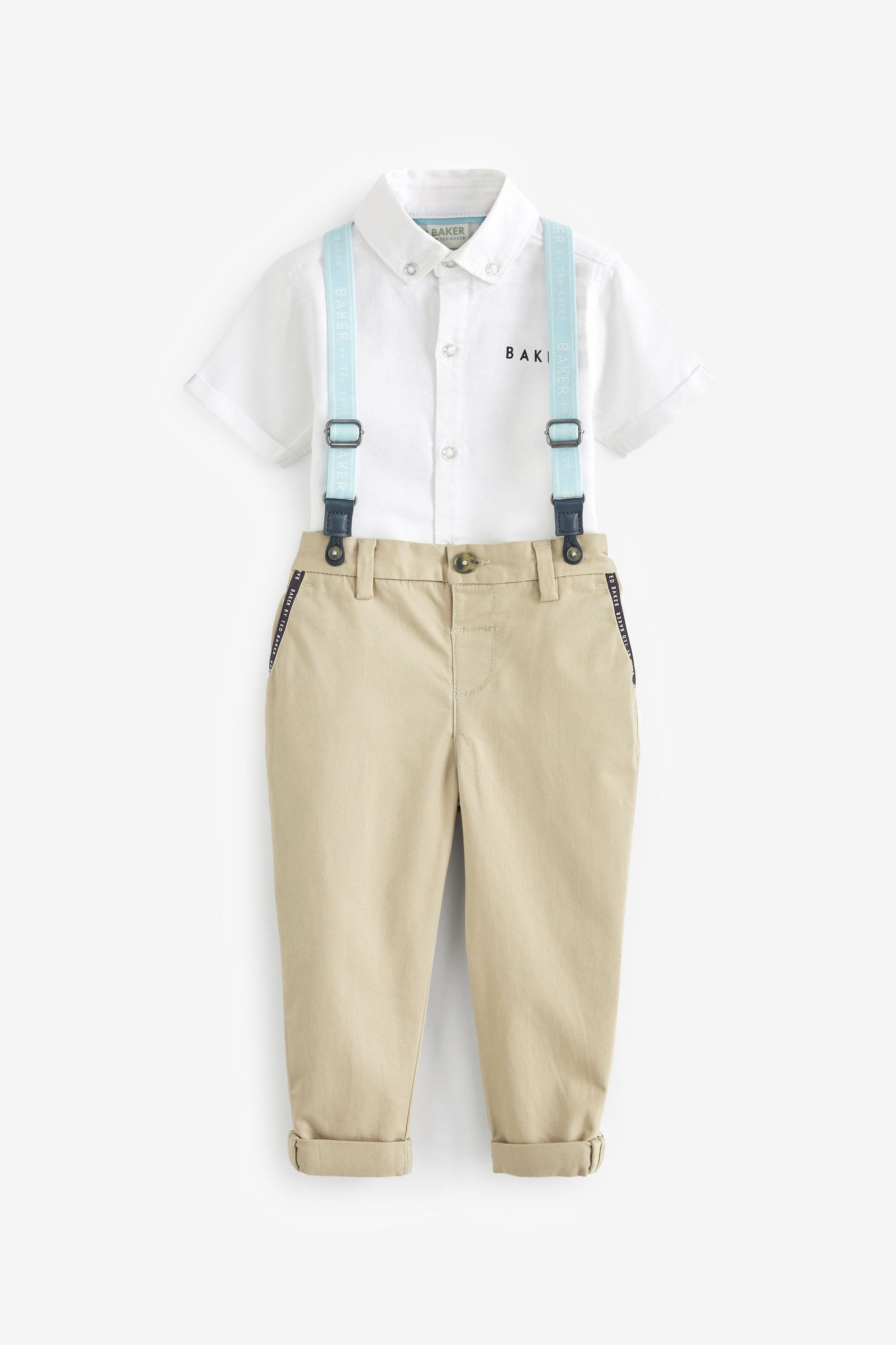 Stone Baker by Ted Baker Shirt, Chino and Braces Set