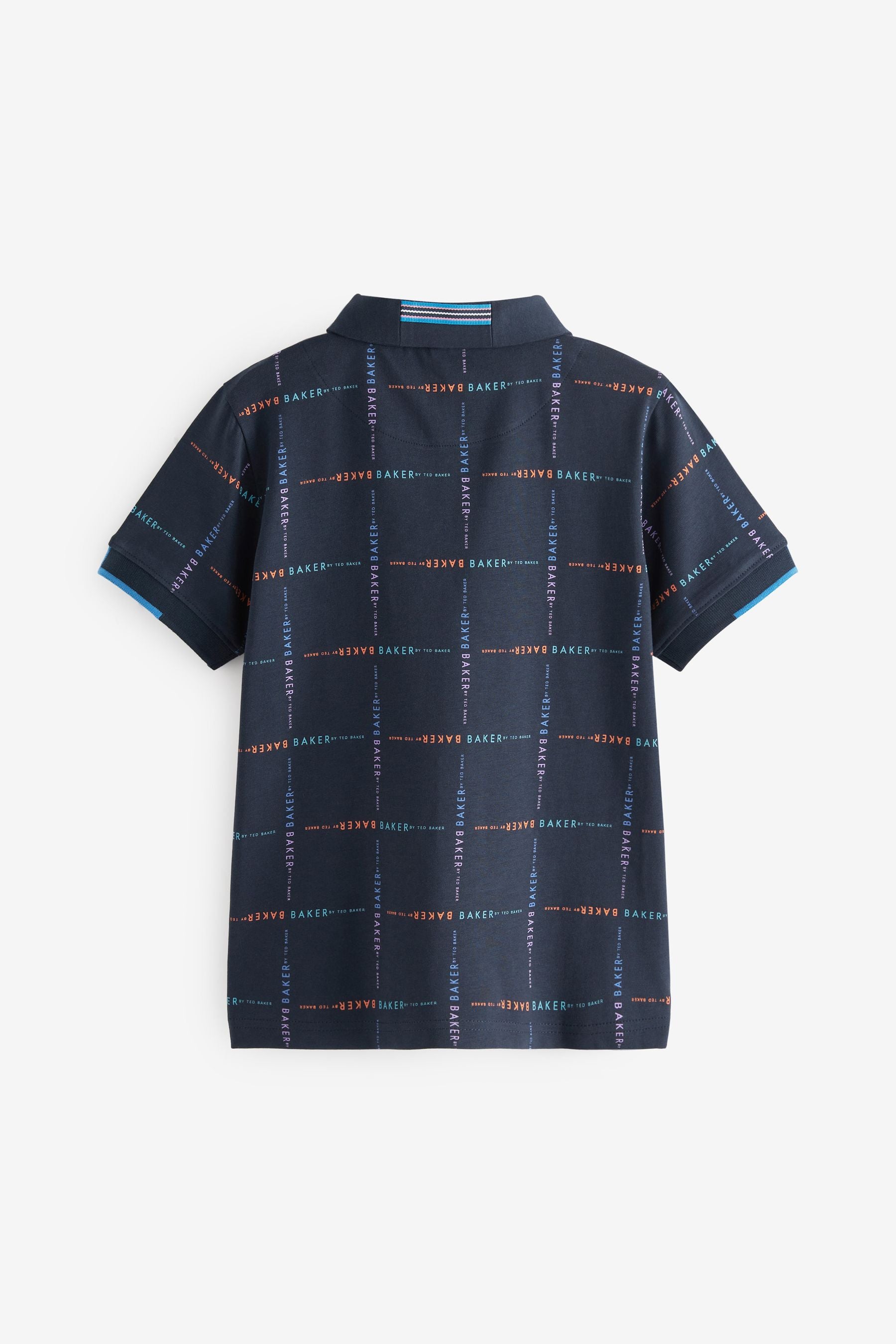 Navy Baker by Ted Baker Grid Polo Shirt