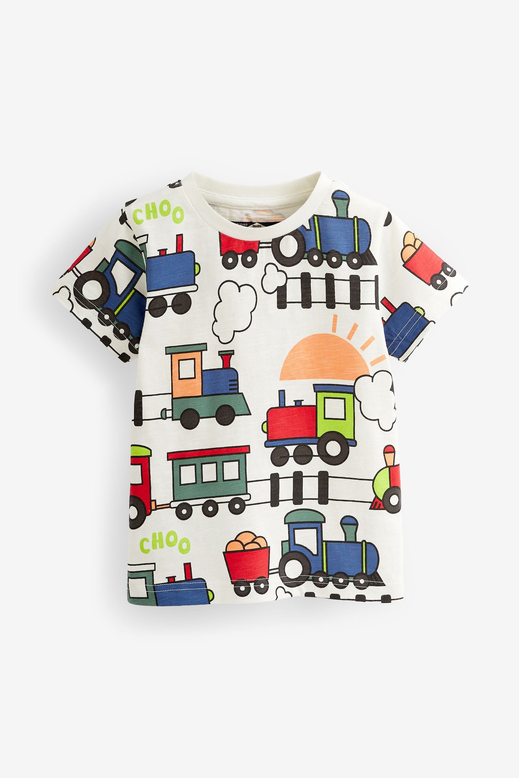 Bright Train Character Short Sleeve T-Shirts 3 Pack (3mths-7yrs)