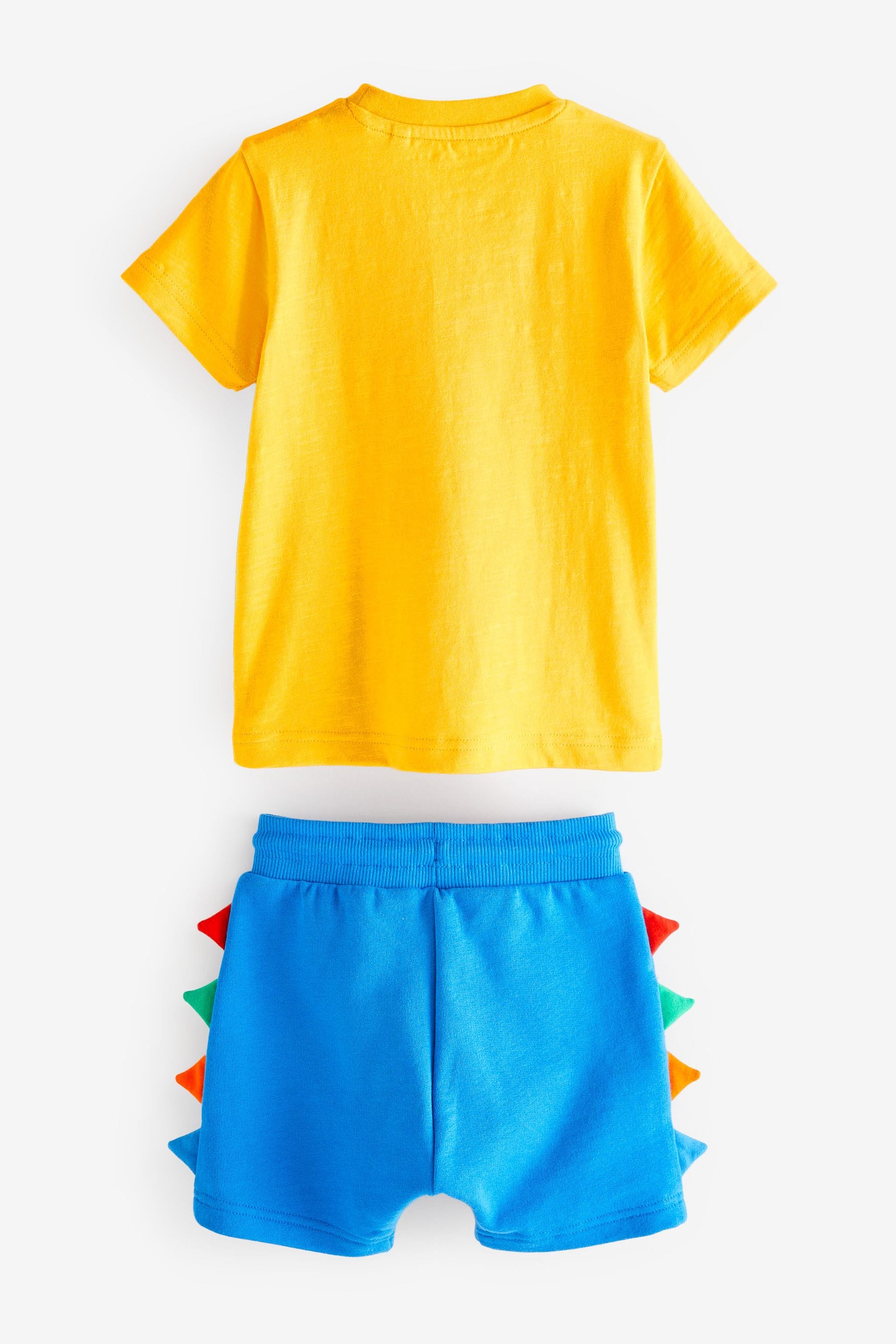 Yellow/Blue Appliqu Crocodile T-Shirt and Shorts Set (3mths-7yr