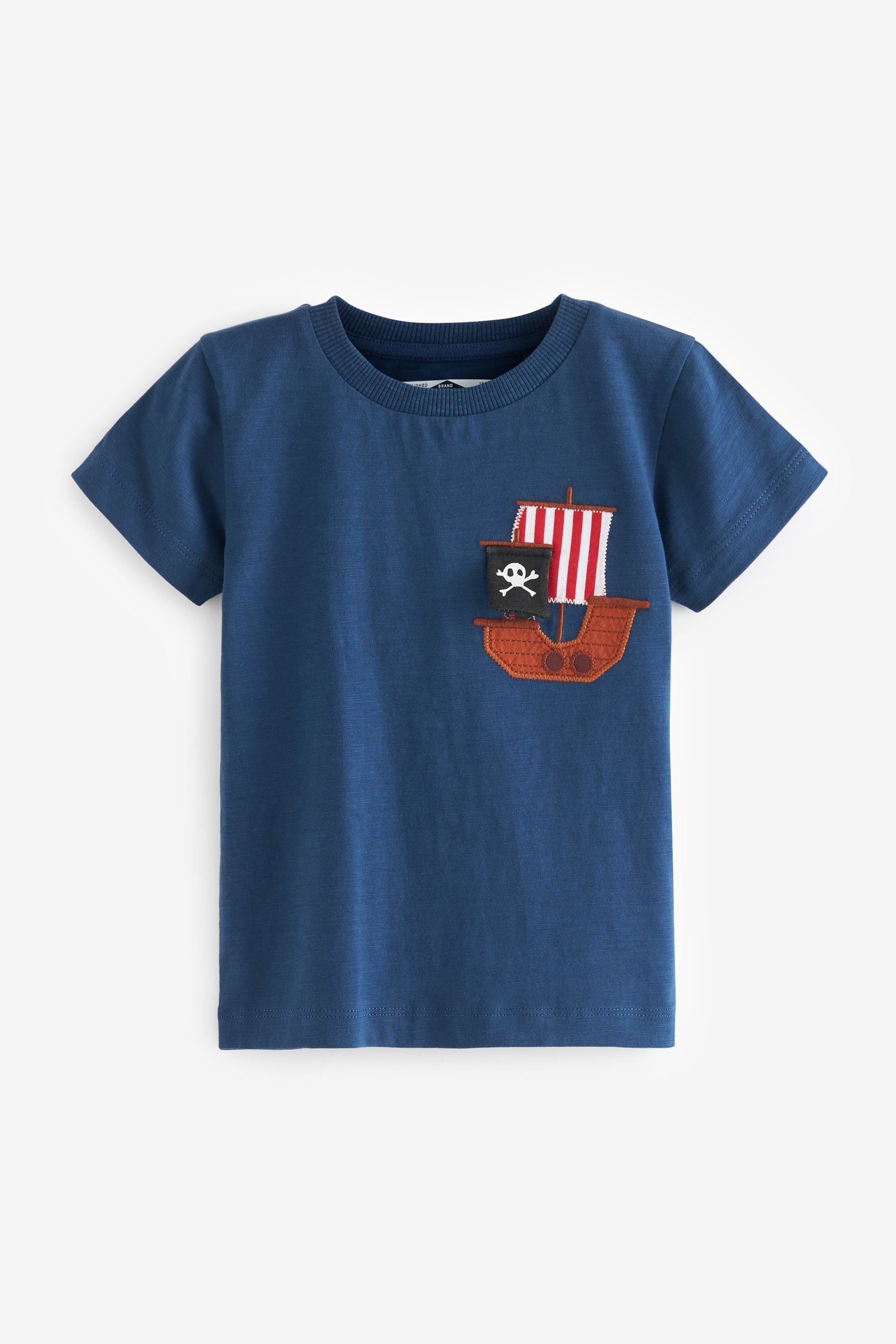 Red & Blue Pirate Short Sleeve Character T-Shirts 3 Pack (3mths-7yrs)