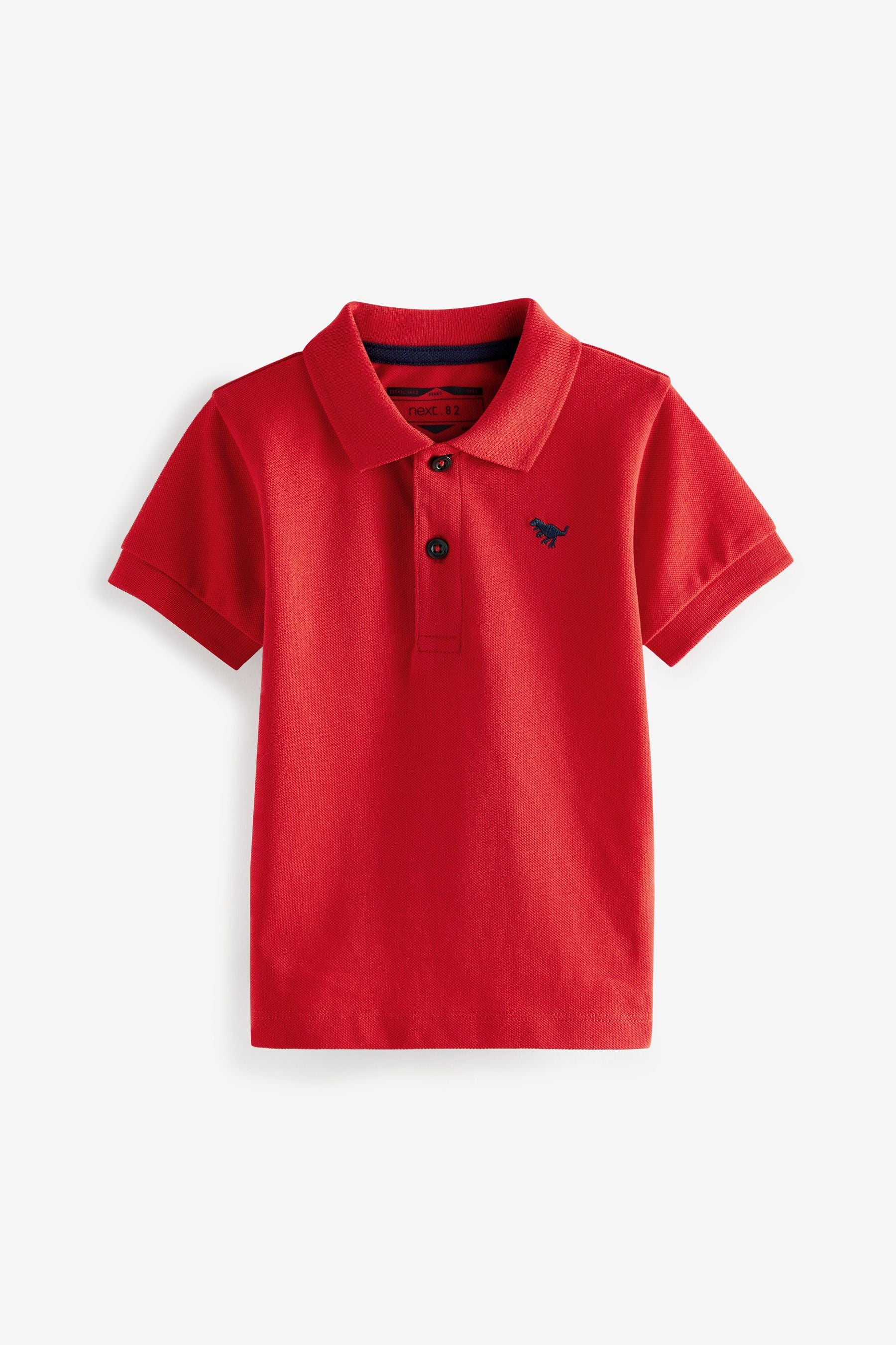 Red Short Sleeve Plain Polo Shirt (3mths-7yrs)