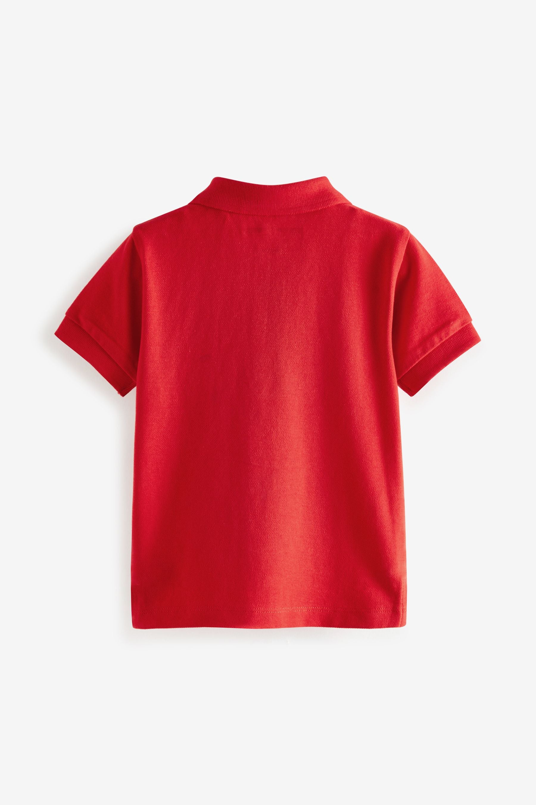 Red Short Sleeve Plain Polo Shirt (3mths-7yrs)