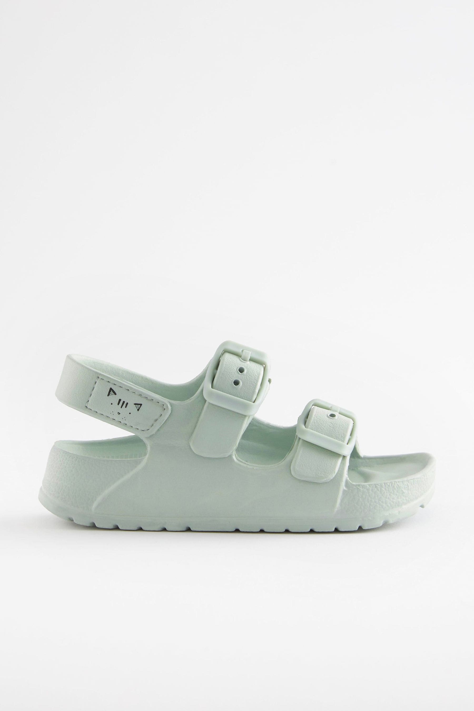 Sage Green Double Buckle Sandals