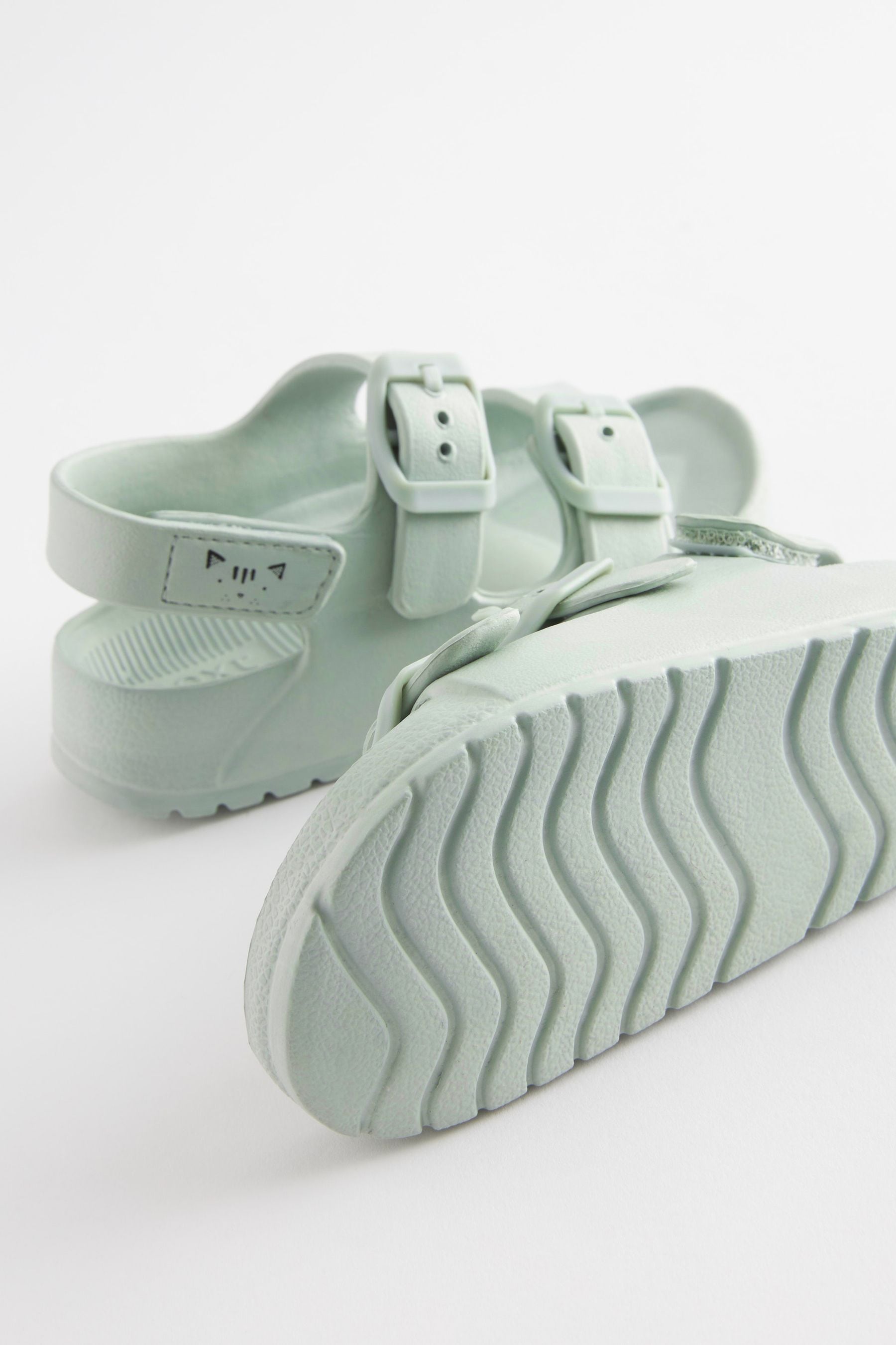 Sage Green Double Buckle Sandals