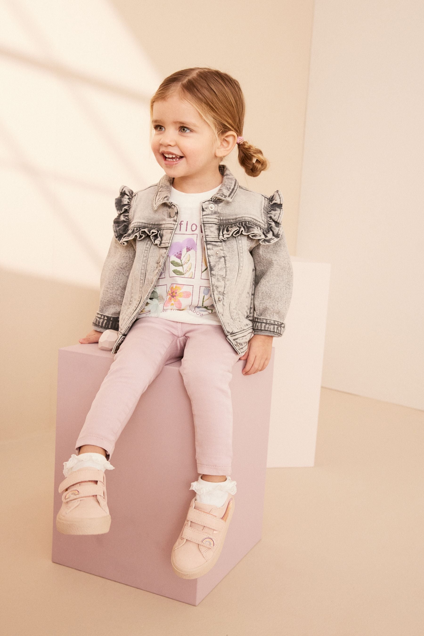 Grey Denim Frill Jacket (3mths-7yrs)