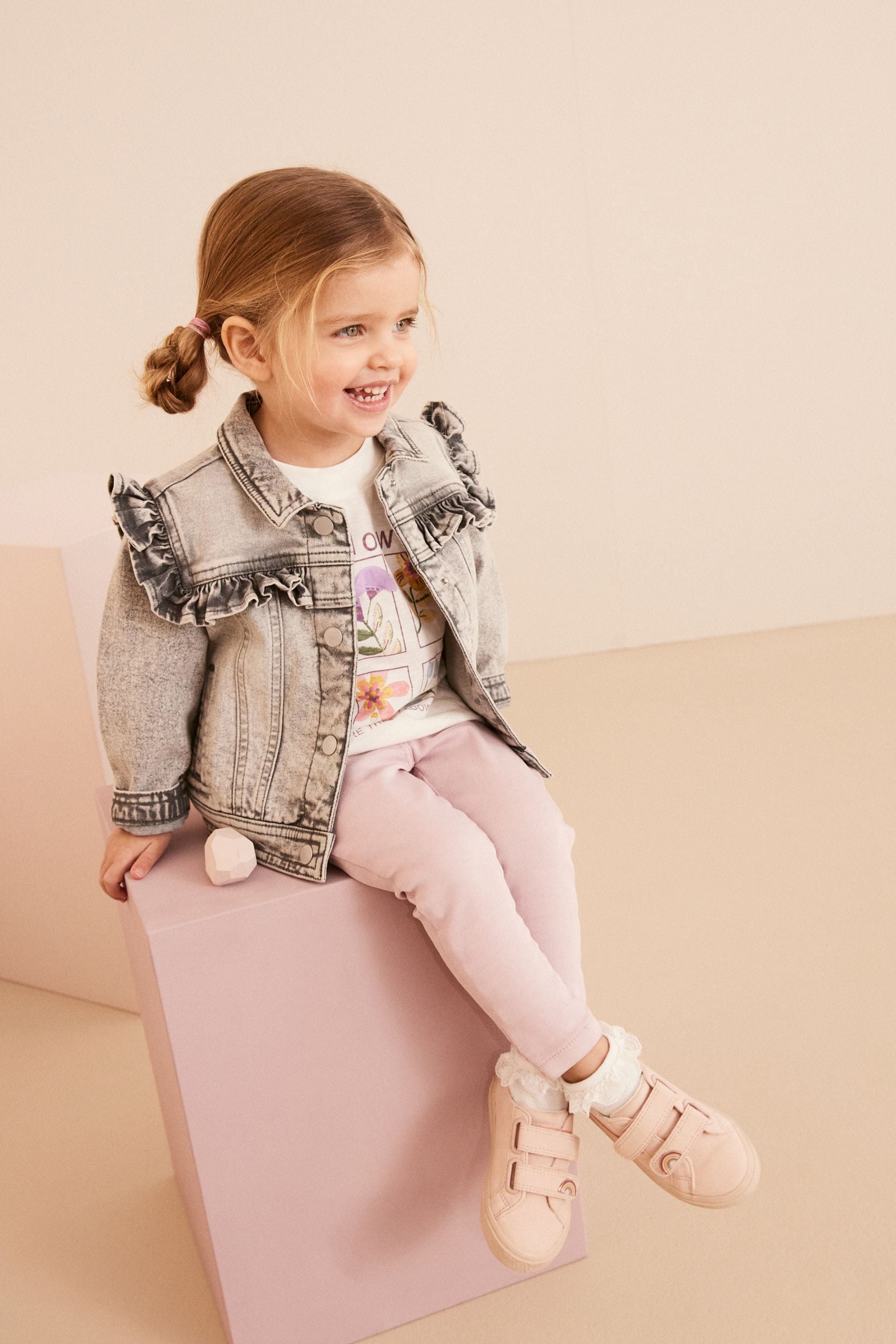 Grey Denim Frill Jacket (3mths-7yrs)