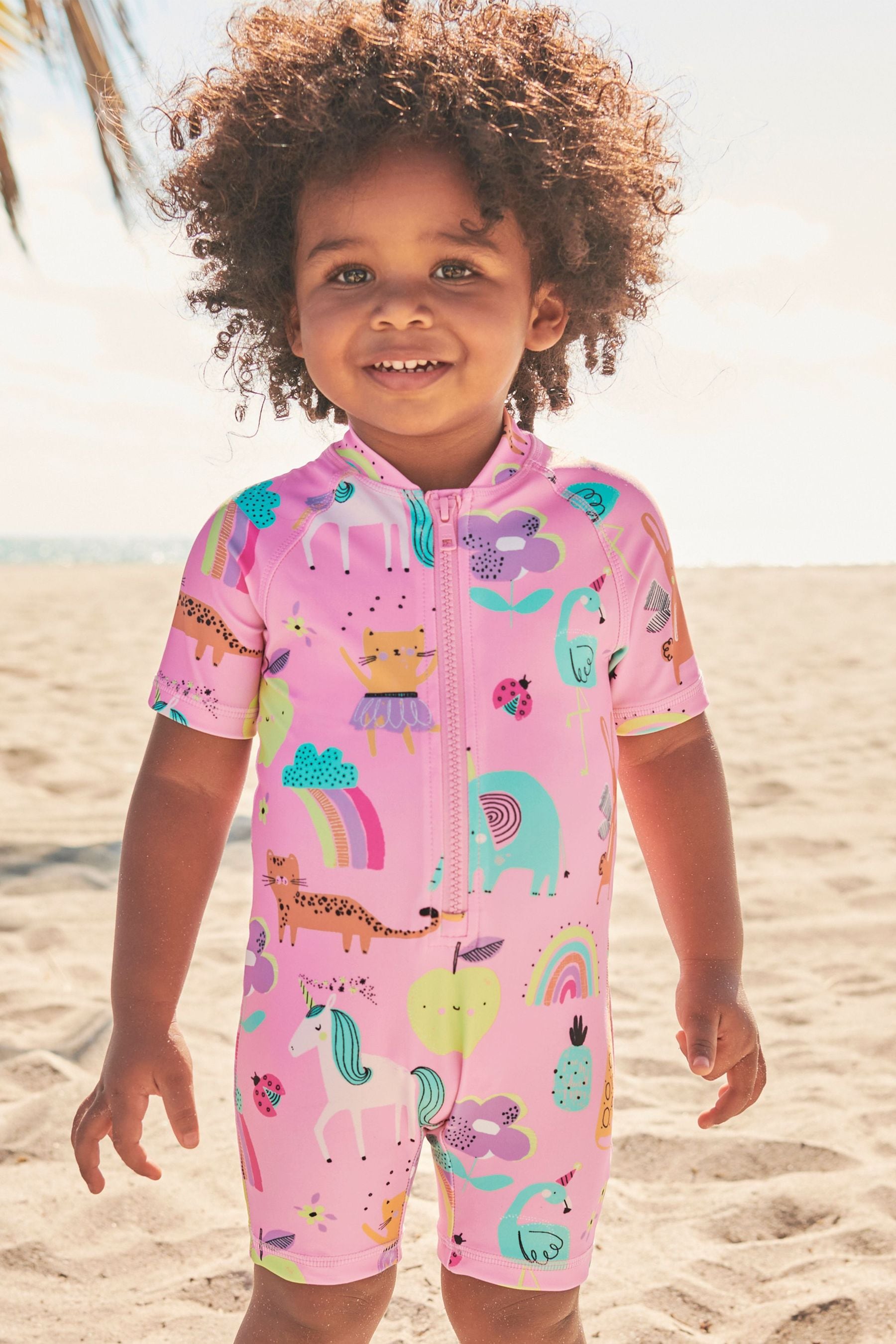 Pink Unicorn Sunsafe Swim Suit (3mths-7yrs)