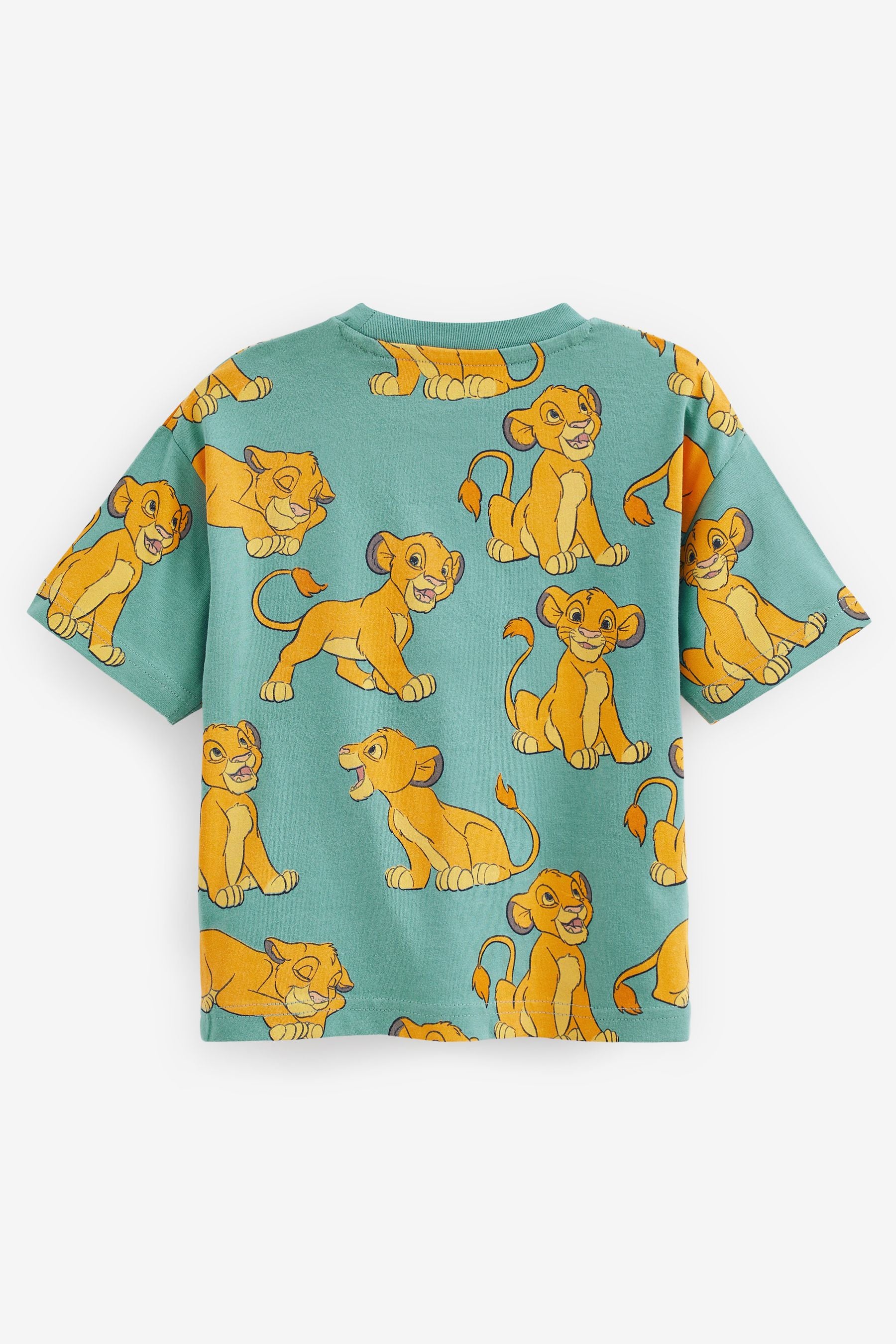 Green Oversized Lion King All Over Printed Short Sleeve License T-Shirt (3mths-8yrs)