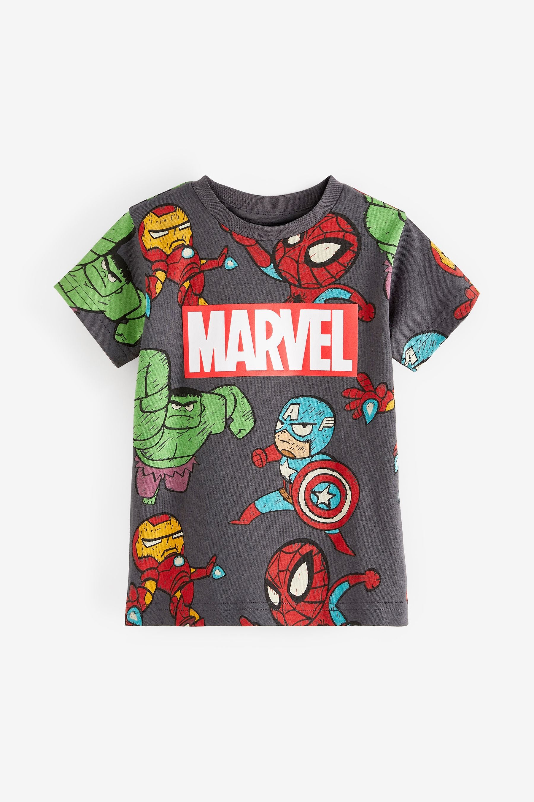 Marvel Charcoal Grey Short Sleeve License T-Shirt (3mths-8yrs)