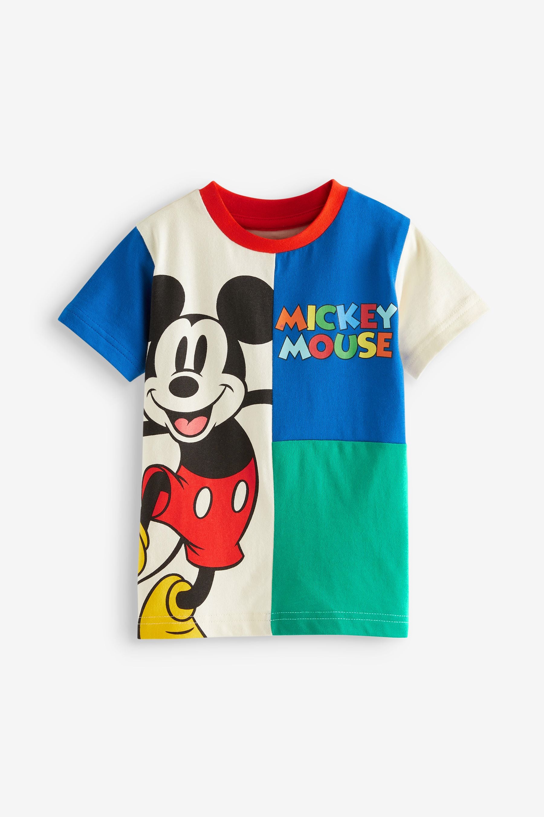 Mickey Mouse Rainbow Colourblock Short Sleeve License T-Shirt (3mths-8yrs)