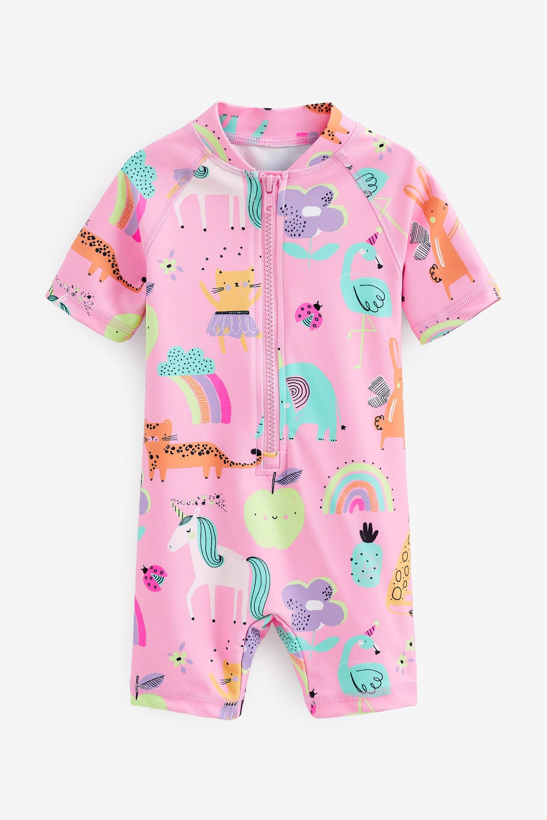 Pink Unicorn Sunsafe Swim Suit (3mths-7yrs)