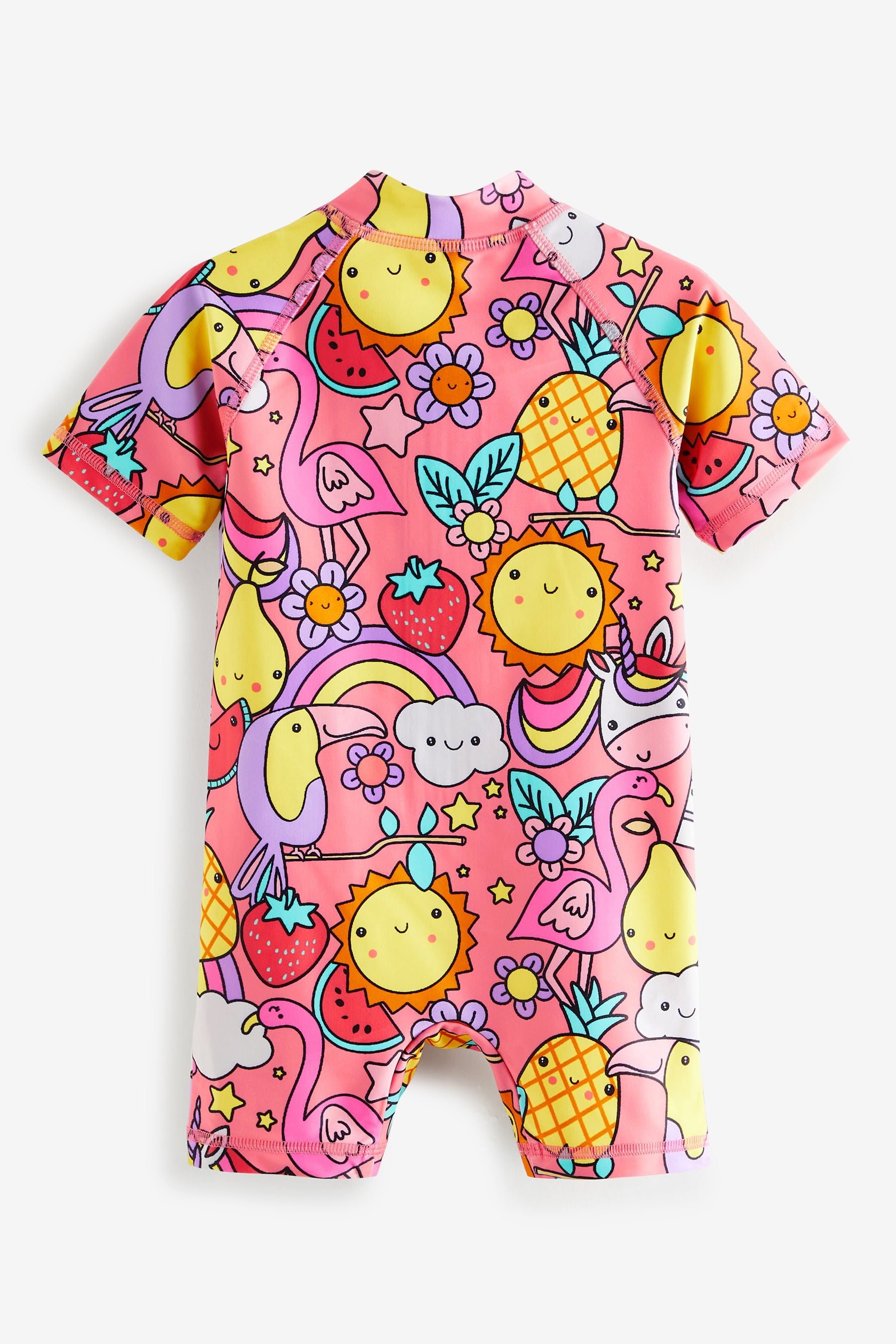 Coral Pink Unicorn Character Sunsafe Swim Suit (3mths-7yrs)