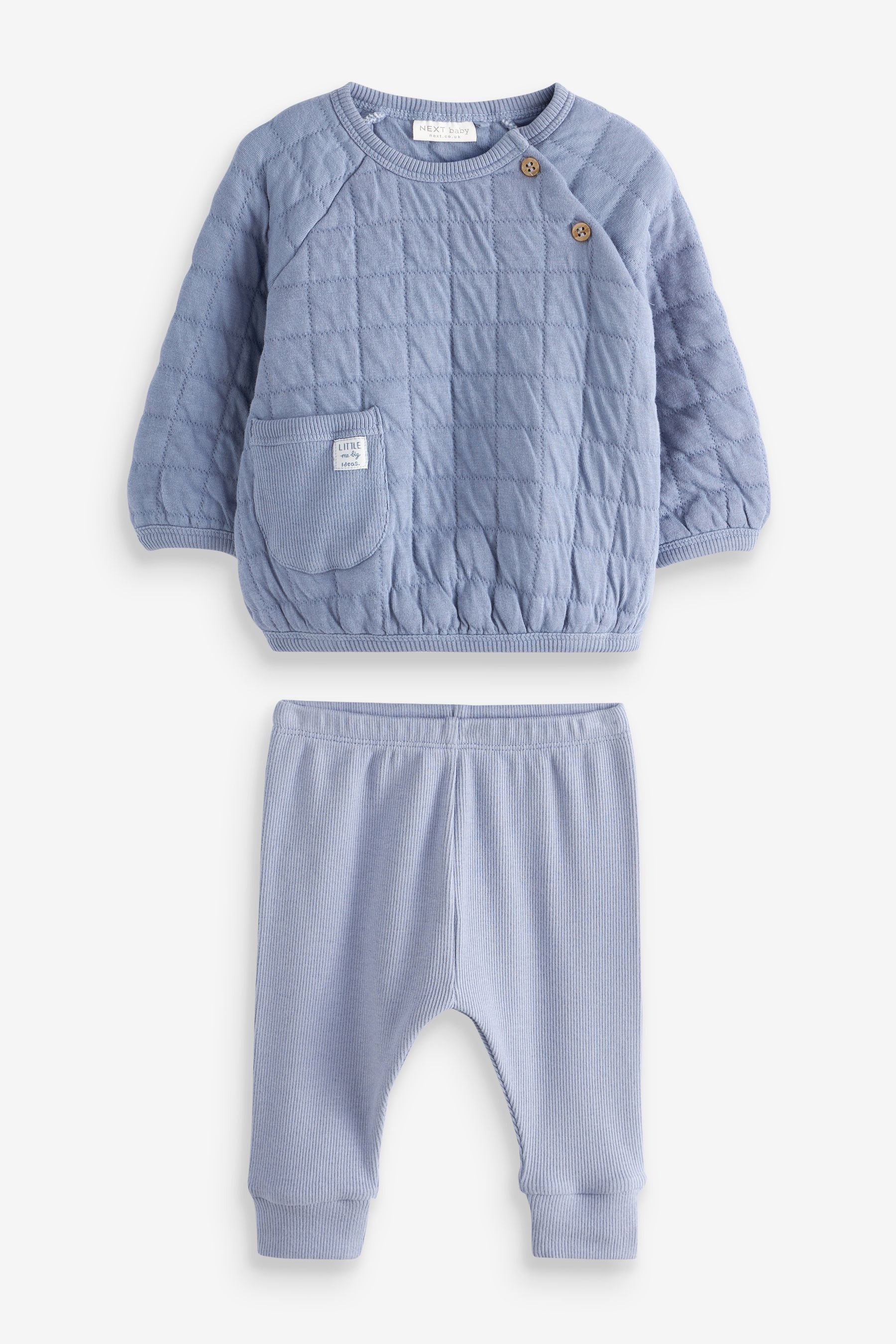 Blue 2 Piece Baby Sweatshirt And Leggings Set