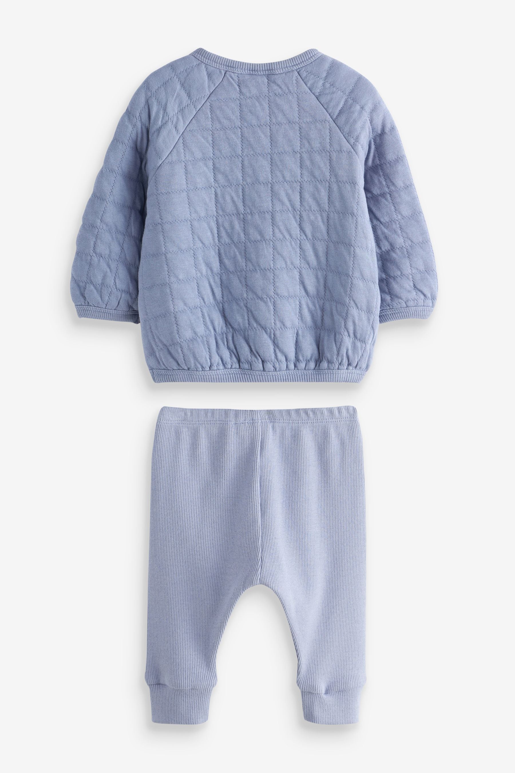 Blue 2 Piece Baby Sweatshirt And Leggings Set